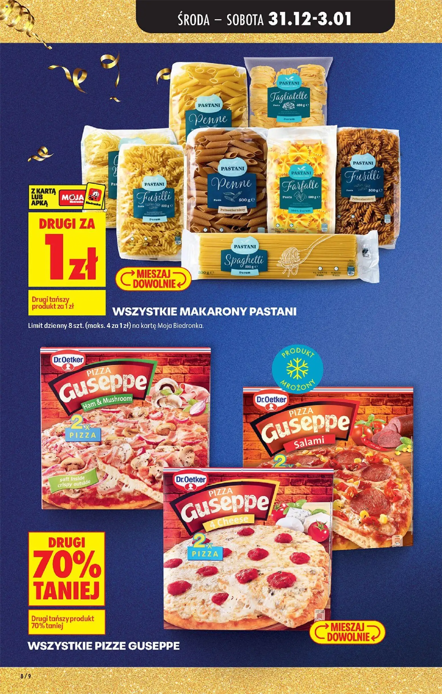 Biedronka gazetka - Oferta w tym tygodniu od 31.12.2025 | Strona: 12 | Produkty: Karta, Penne, Pizza, Tagliatelle