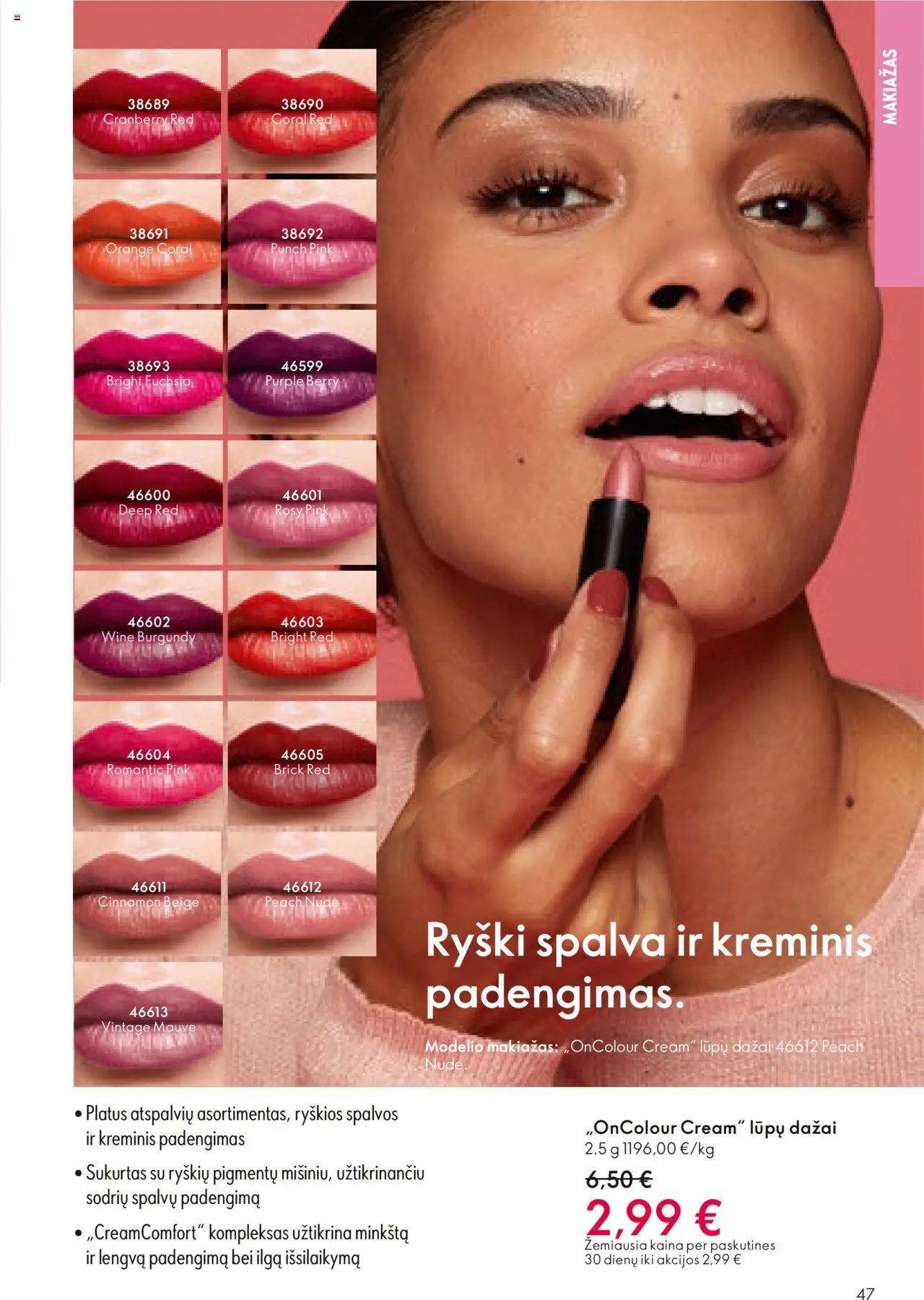 Oriflame akcijos nuo 29.10.2025 | Puslapis: 47 | Prekių: Balzamas, Kremas, Šveitiklis, Muilas