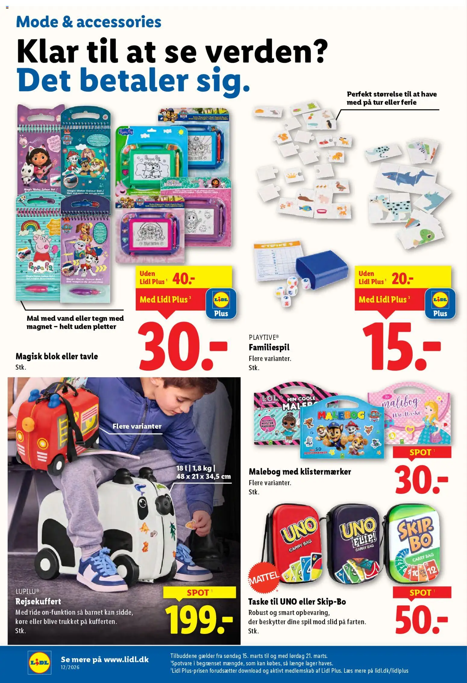 Lidl - Weekend avis tilbudsavis – gyldig fra 19.03.2026 | Side: 32 | Produkter: Taske, Håndtaske, Magnet, Spil