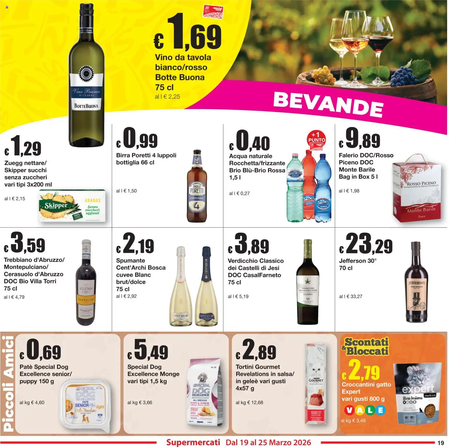 Volantino Sì con Te del 19.03.2026 | Pagina: 19 | Prodotti: Paté, Ananas, Spumante, Vino bianco