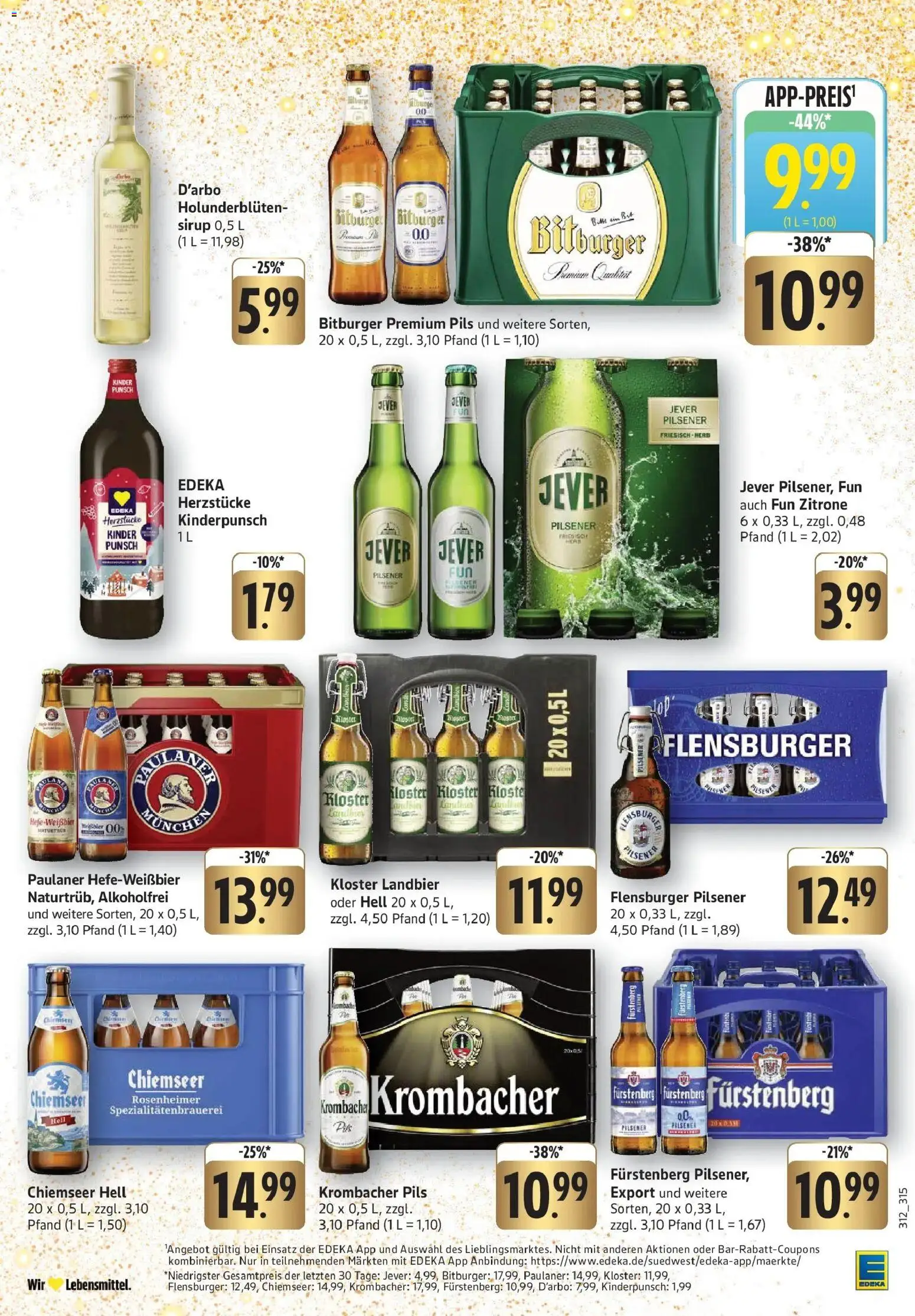 Edeka prospekt Emmendingen	 – gültig ab 15.12.2025 | Seite: 26 | Produkte: Flensburger, Hefe weissbier, Krombacher, Paulaner