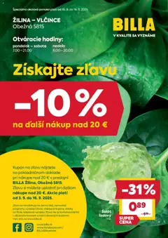 Billa leták platný od 10.09.2025