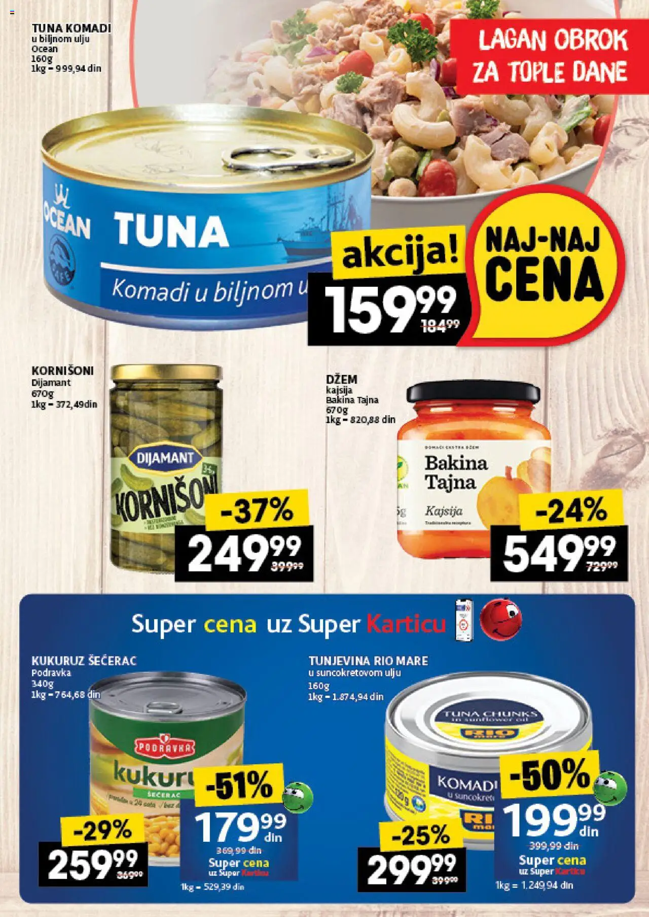 Idea katalog - važi od 03.07.2025 | Strana: 33 | Proizvode: Kukuruz šećerac, Rio mare, Podravka, Kukuruz