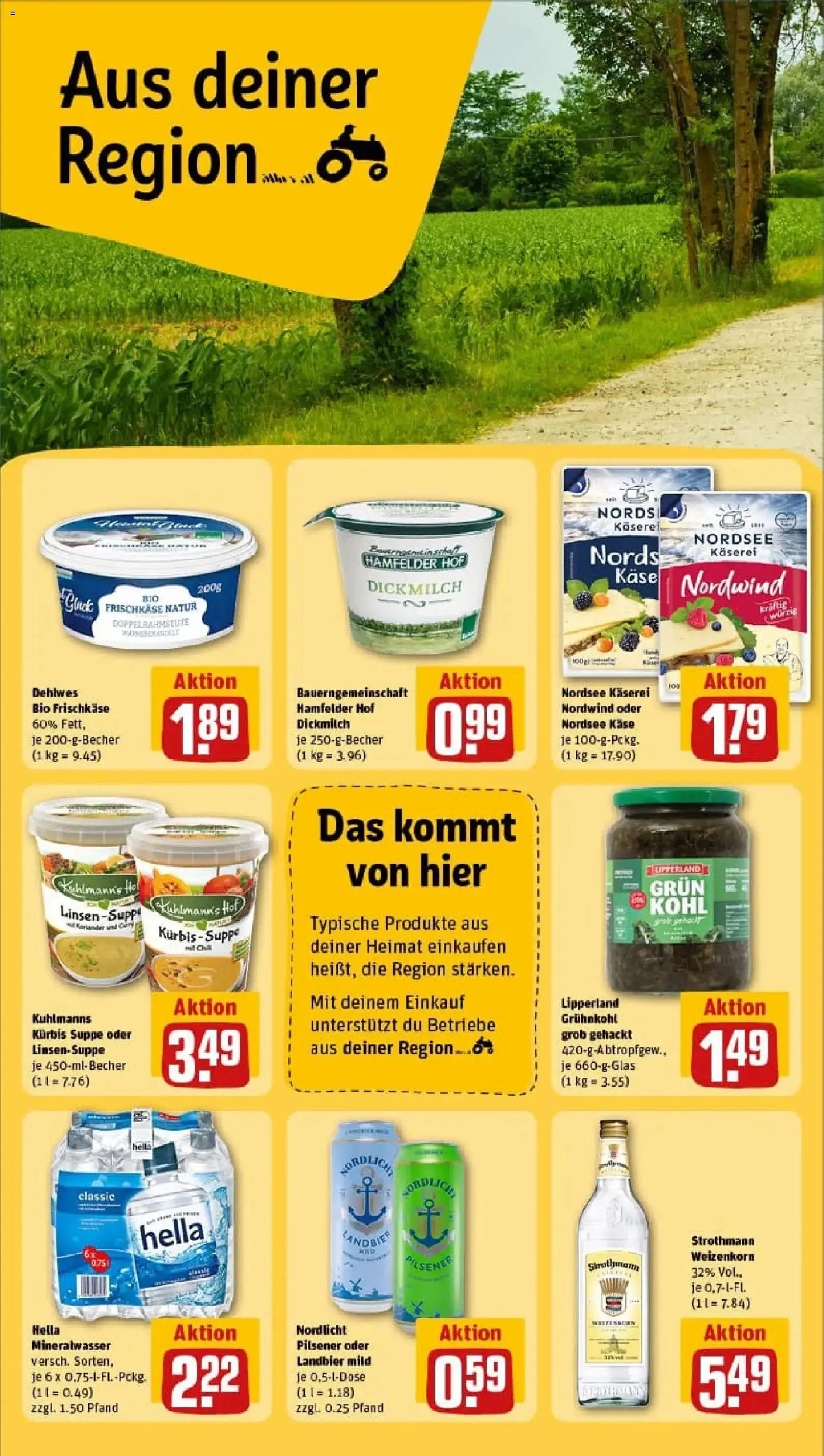 Rewe prospekt Dörentrup	 – gültig ab 26.01.2026 | Seite: 24 | Produkte: Käse, Mineralwasser, Kürbis, Frischkase