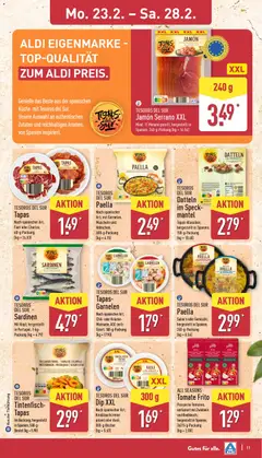 Aldi Prospekt 	 ab 23.02.2026 gültig | Seite: 11 | Produkte: Tintenfisch, Creme, Zwiebeln, Chili