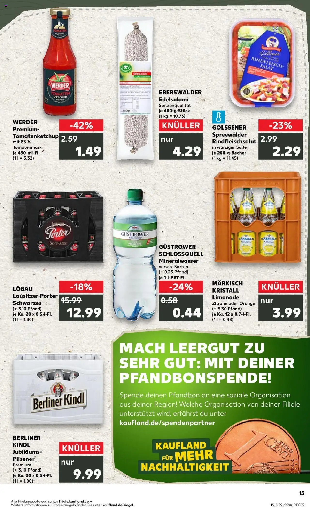 Kaufland prospekt Neuruppin	 - gültig ab dem 16.07.2025 | Seite: 15 | Produkte: Limonade, Mineralwasser, Zitrone, Rindfleisch