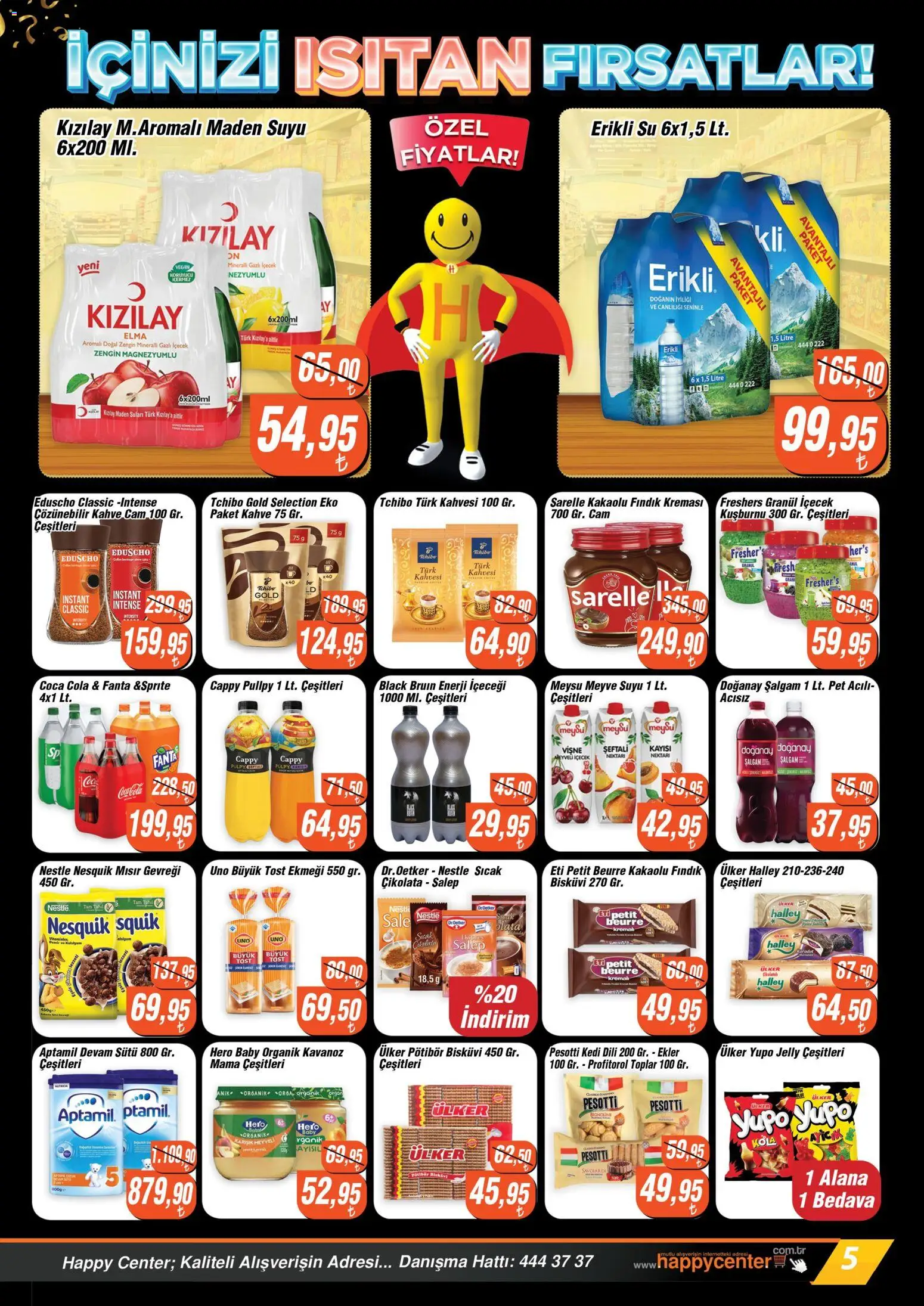 Happy Center - Katalog - 21.01.2026 tarihinden itibaren geçerlidir | Sayfa: 5 | Ürünler: Mısır gevreği, Meyve, Fanta, Bisküvi