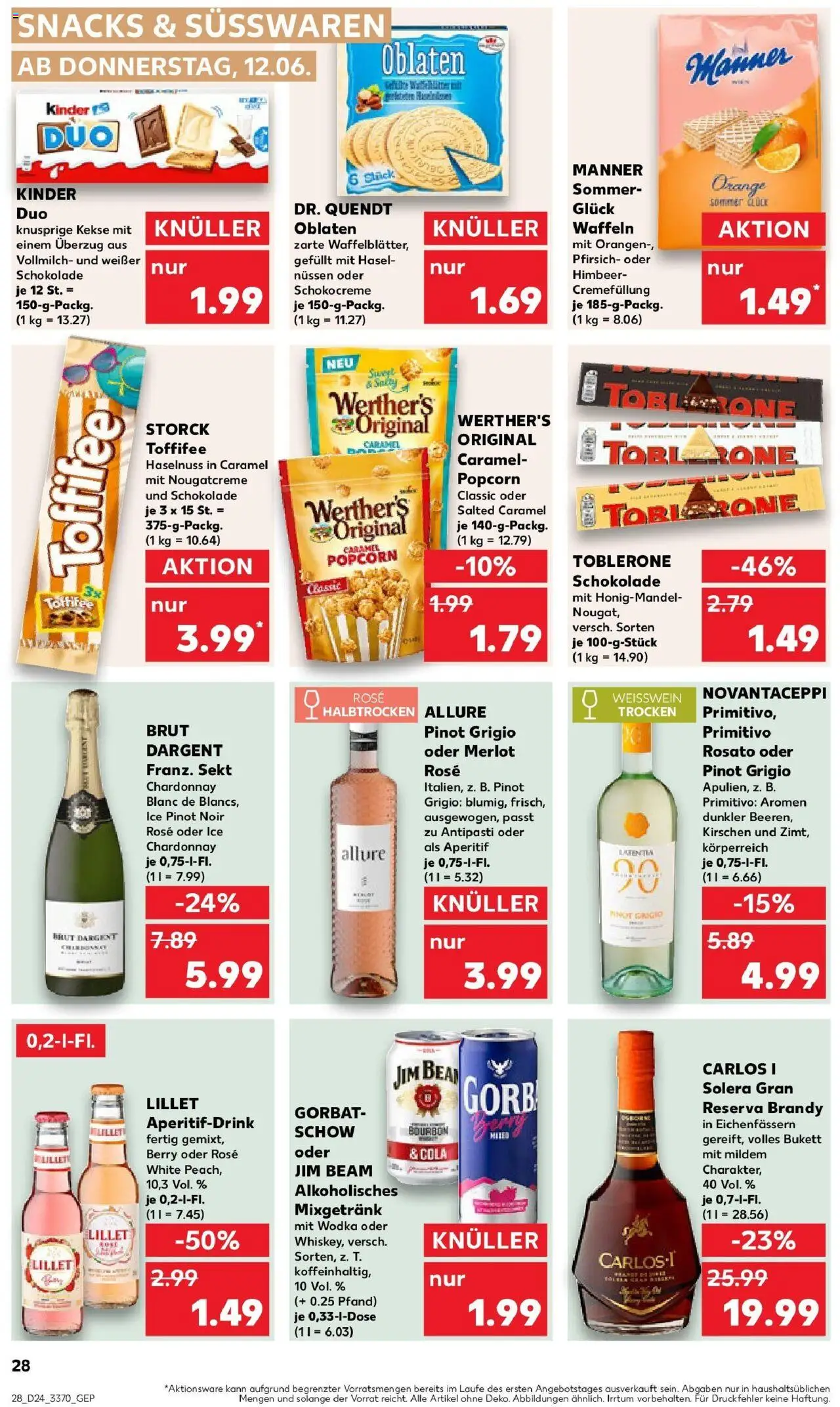 Kaufland prospekt Arnstadt	 - gültig ab dem 16.06.2025 | Seite: 43 | Produkte: Kirschen, Pfirsich, Brut dargent, Wodka