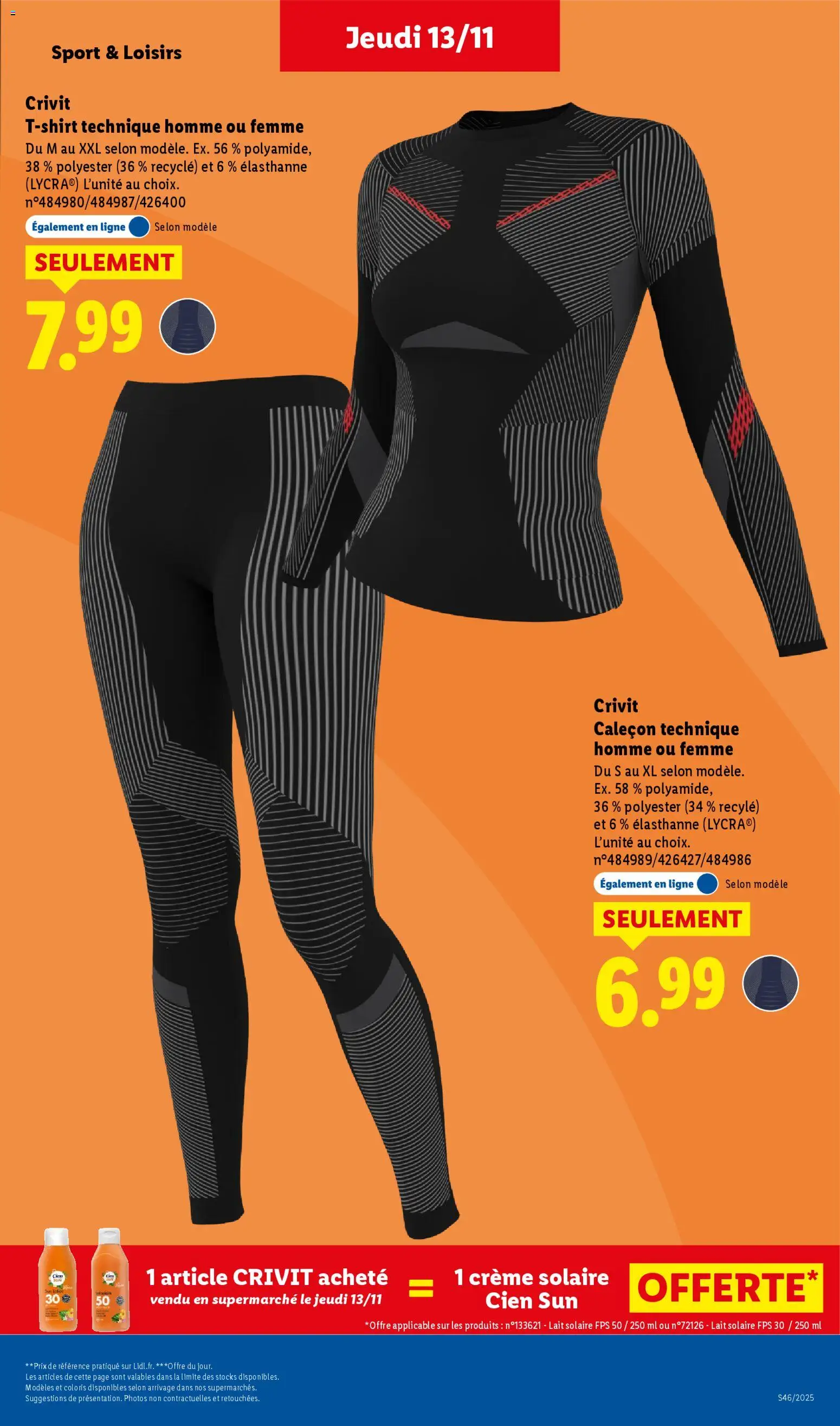 {H1} | Page: 39 | Produits: Crème solaire, T-shirt, Lait, Leggings