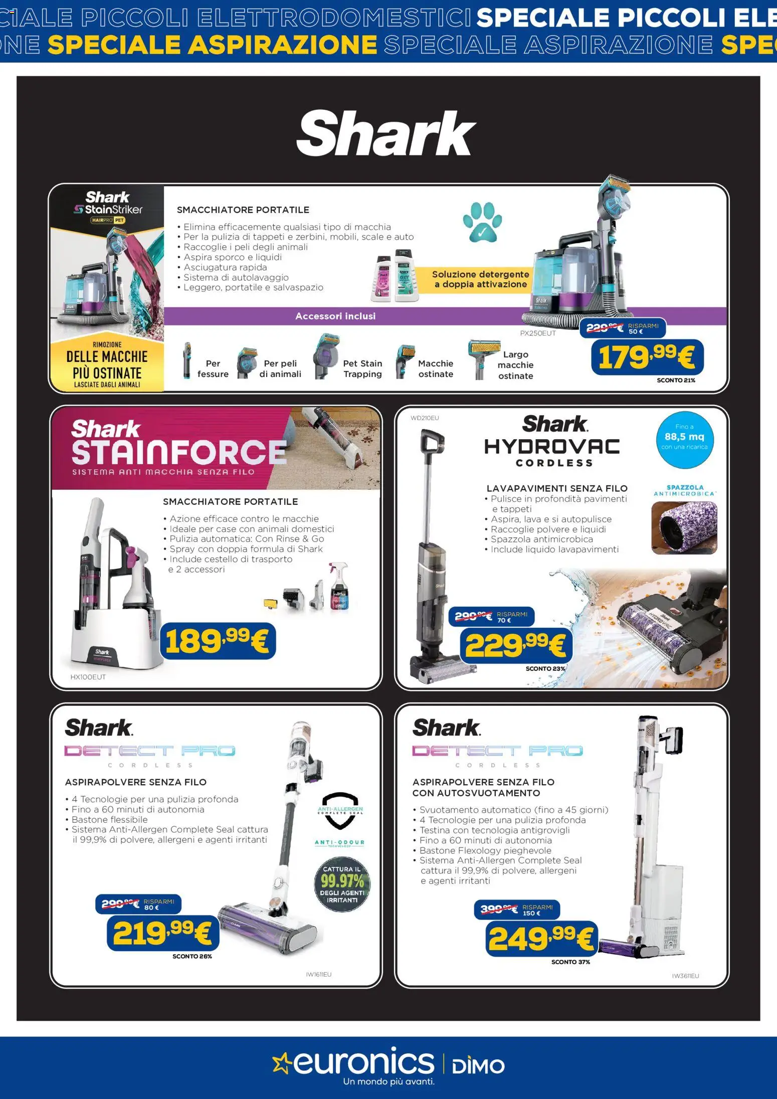 Volantino Euronics del 06.04.2026 | Pagina: 13 | Prodotti: Spazzola, Smacchiatore, Detergente, Aspirapolvere