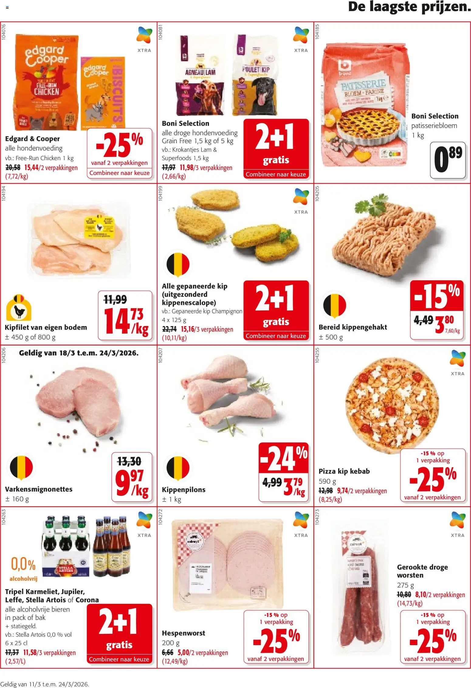 {H1} | Pagina: 20 | Producten: Pizza, Kippengehakt, Kip, Champignon