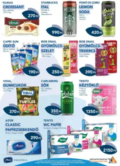 Azur akciós ujság - amely érvényes a következő dátumtól: 05.08.2025 | Oldal: 6 | Termékek: Croissant, Gumicukor, Papírzsebkendő, Wc papir