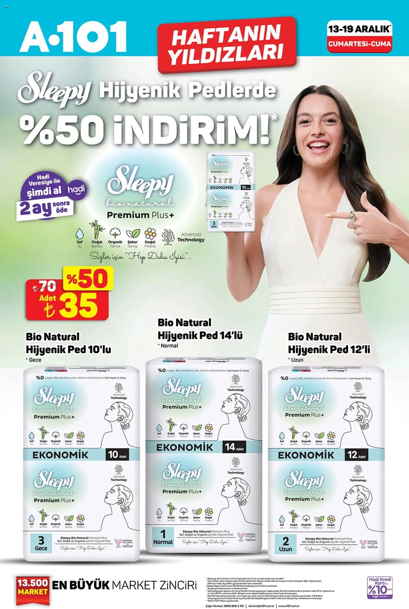 A101 Katalog - 13.12.2025 tarihinden itibaren geçerlidir | Sayfa: 3 | Ürünler: Hijyenik ped, Parfüm, Şeker, Tarih