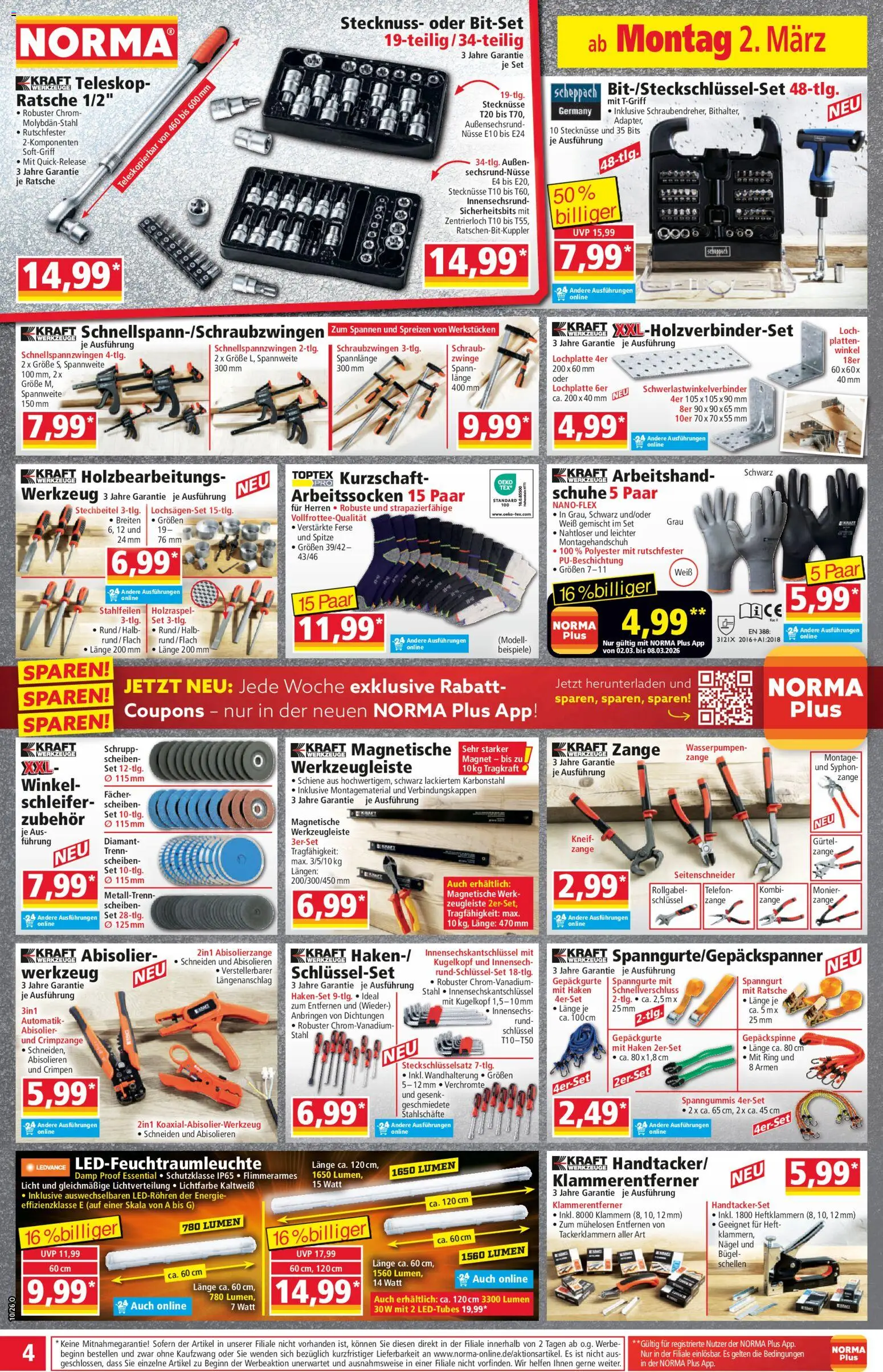 Norma Prospekt 	 – gültig ab 02.03.2026 | Seite: 4 | Produkte: Gürtel, Nüsse, Telefon