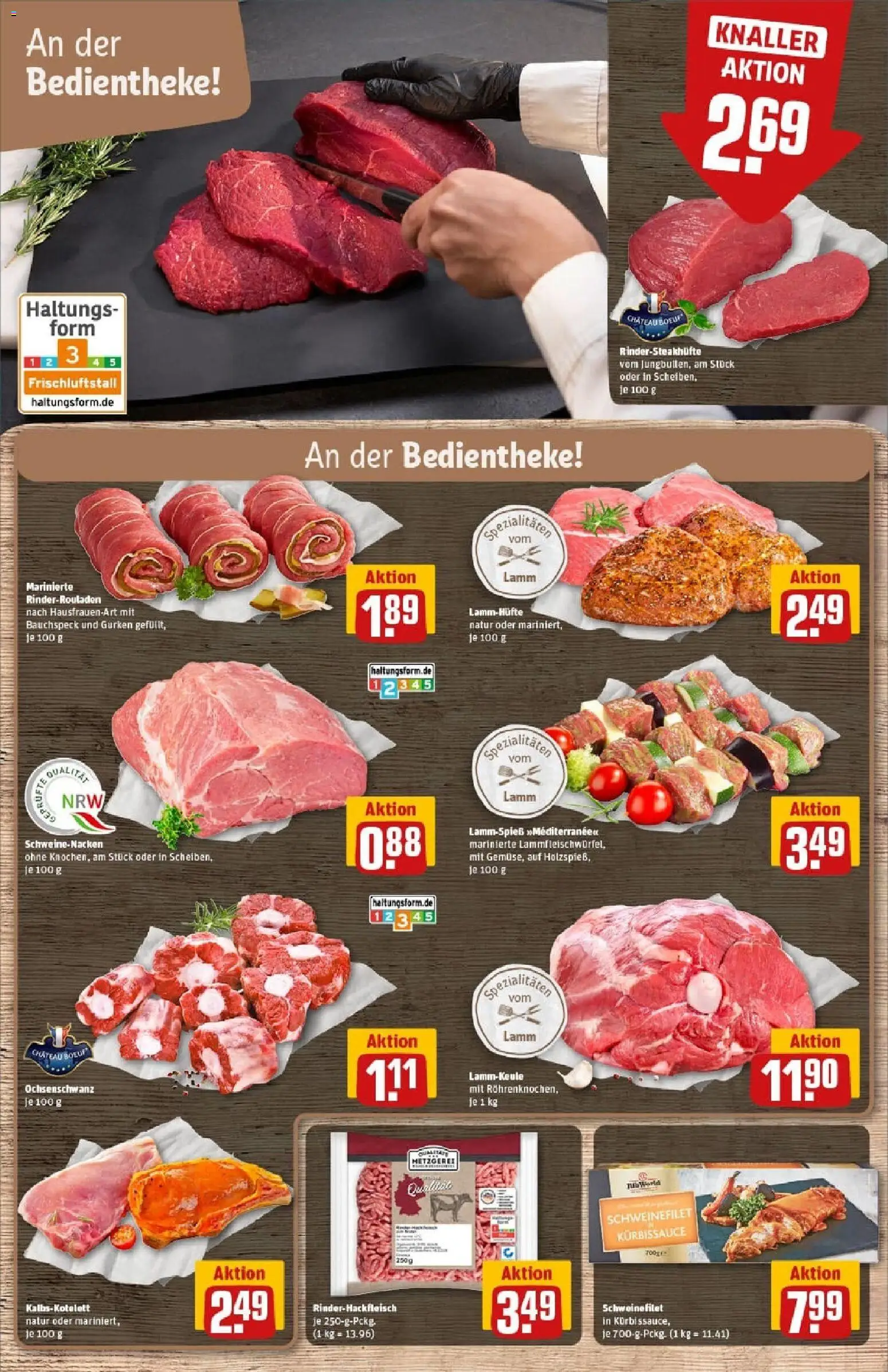 Rewe prospekt Bernkastel / Kues	 – gültig ab 26.10.2025 | Seite: 11 | Produkte: Rinderrouladen, Schweinenacken, Schweinefilet, Gurken