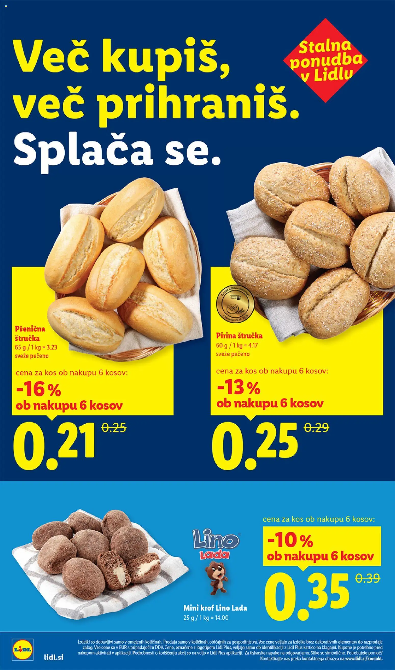 Novi Lidl katalog ponudbe – veljaven od 29.04.2026 | Stran: 6 | Izdelki: Štručka, Kos