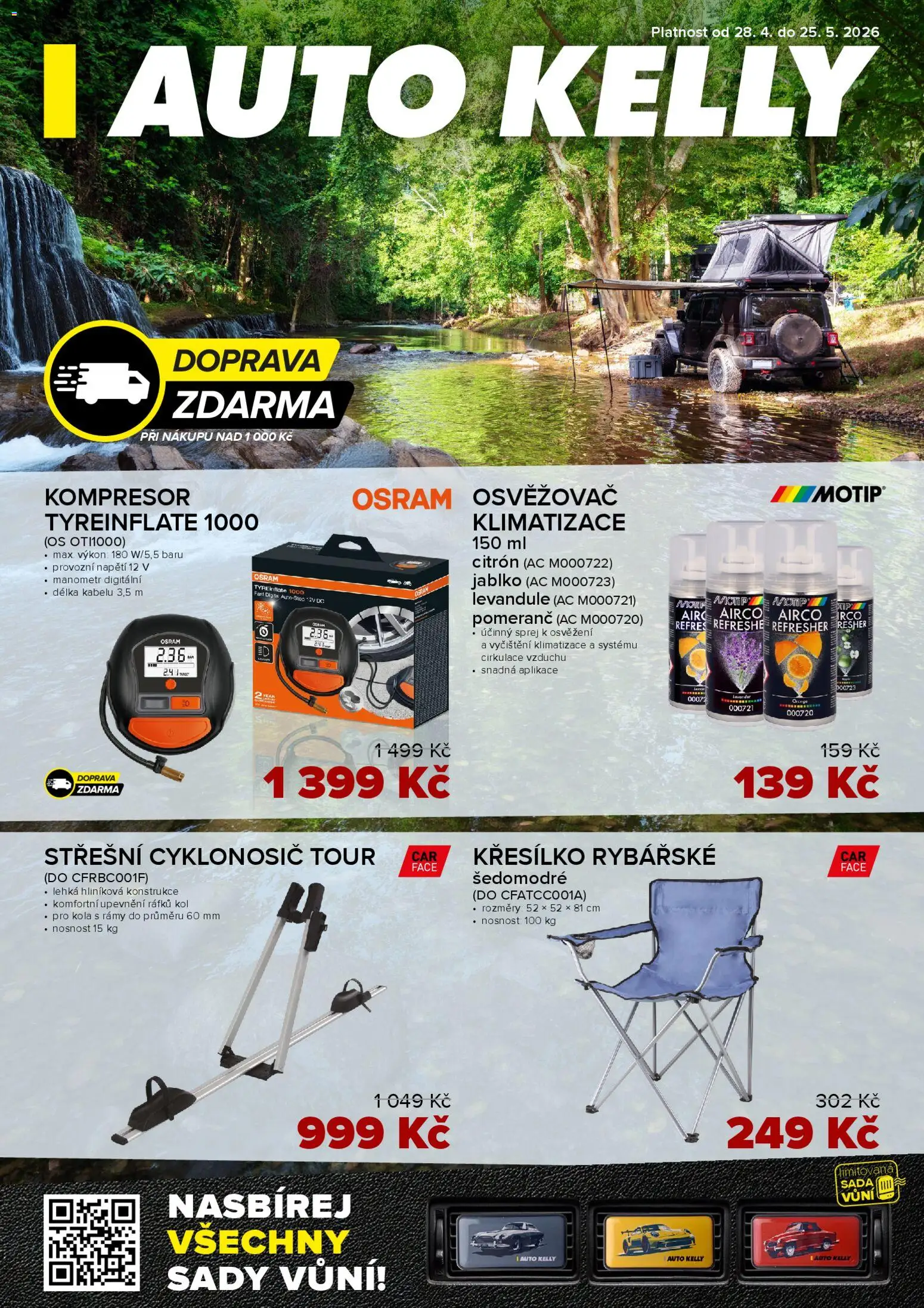 Auto Kelly leták od 28.04.2026 | Strana: 1 | Produkty: Křesílko, Kompresor, Citron, Kola