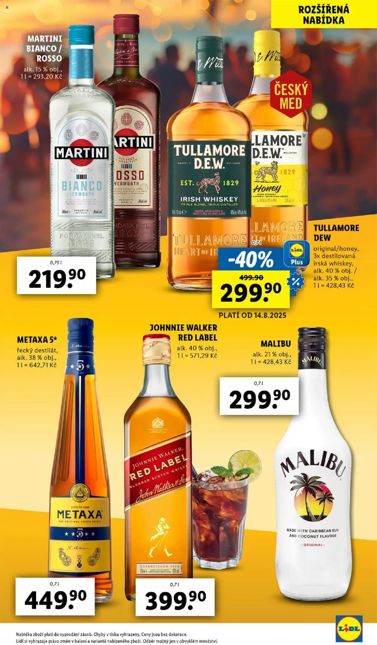 Lidl leták od 14.08.2025 | Strana: 23 | Produkty: Martini, Whisky, Metaxa, Vermouth