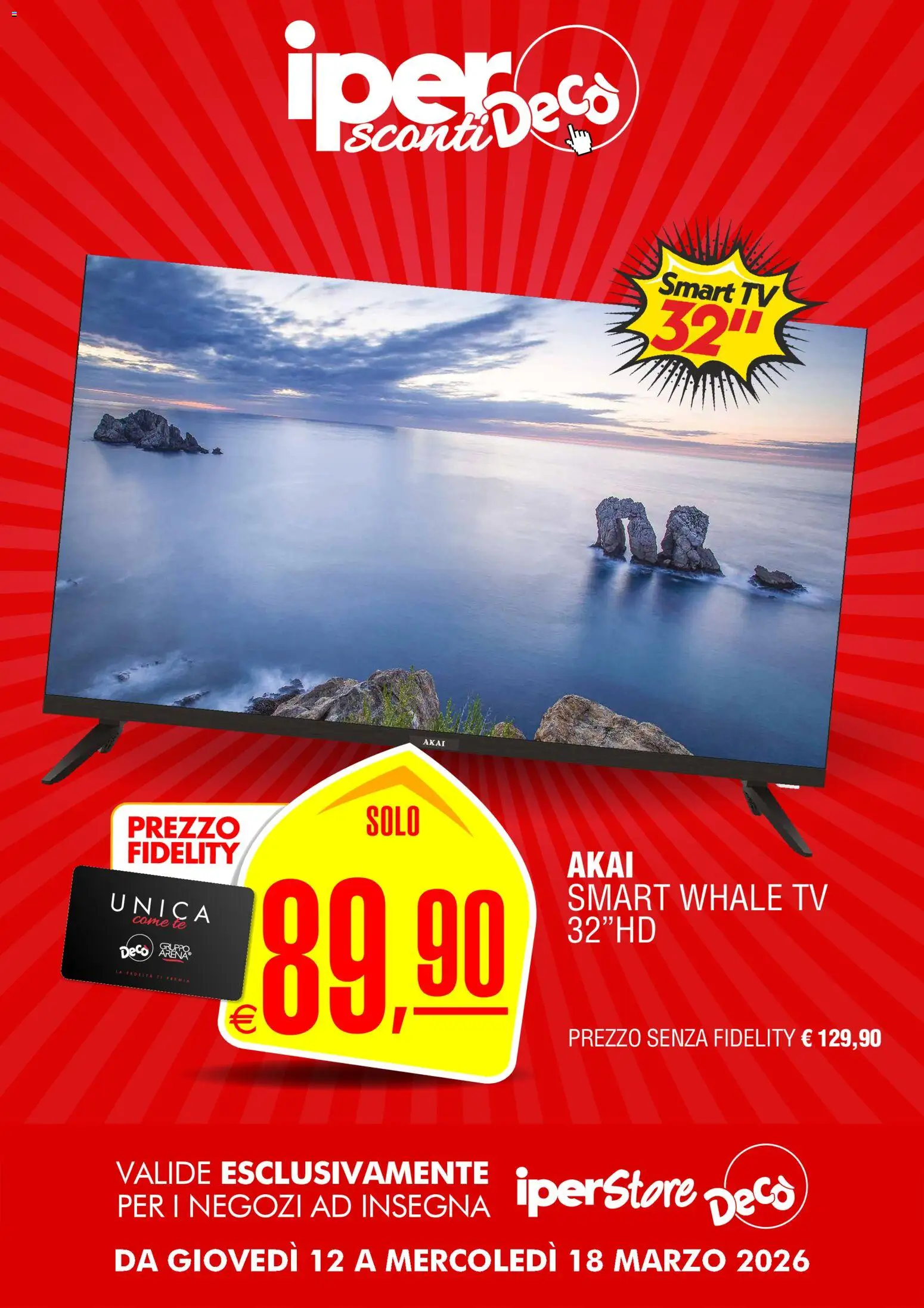 Volantino Decò del 12.03.2026 | Pagina: 9 | Prodotti: smart TV, TV
