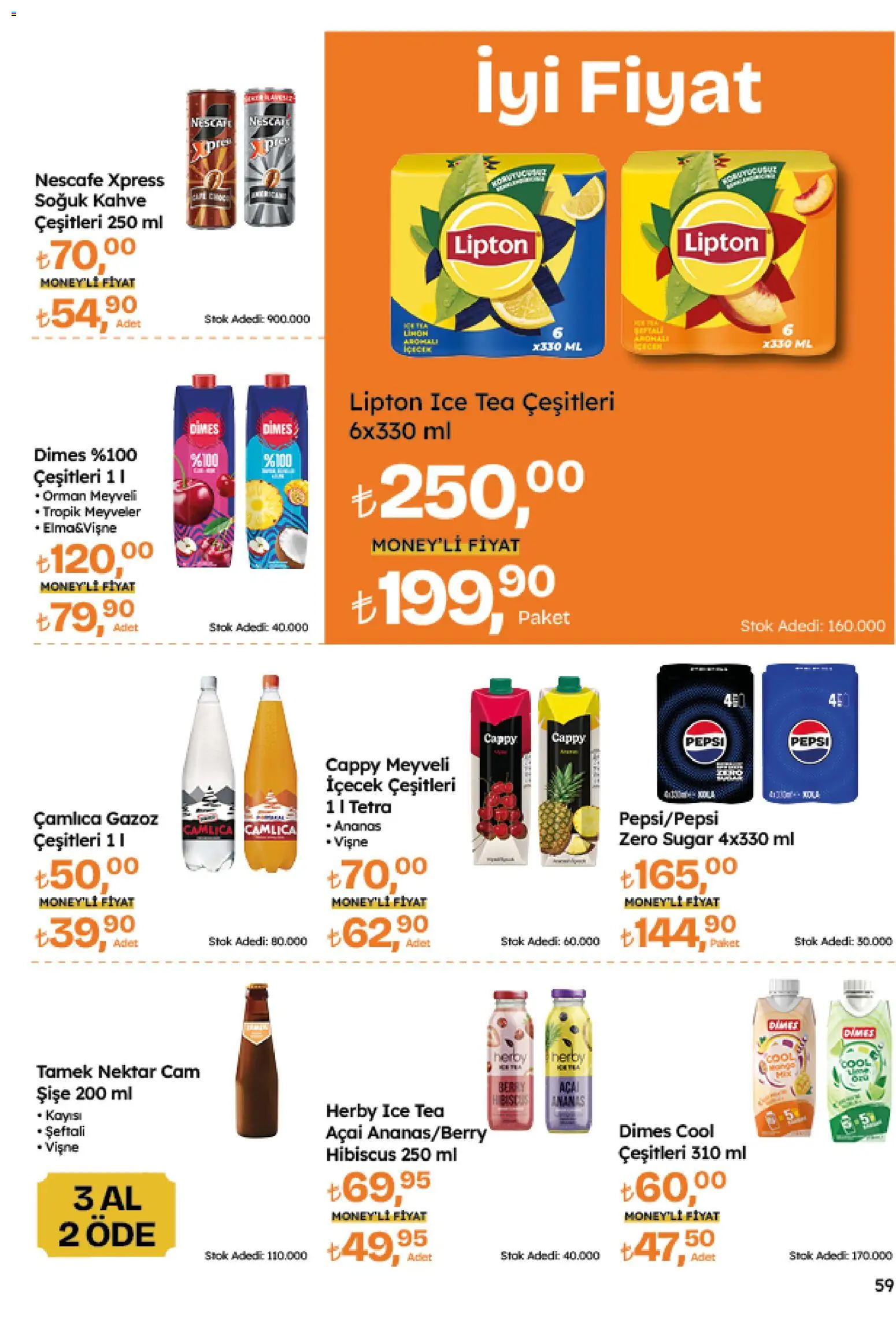 Migros Katalog - Migroskop - 26.03.2026 tarihinden itibaren geçerlidir | Sayfa: 59 | Ürünler: Atlet, Kayısı, Şeftali, Ice tea
