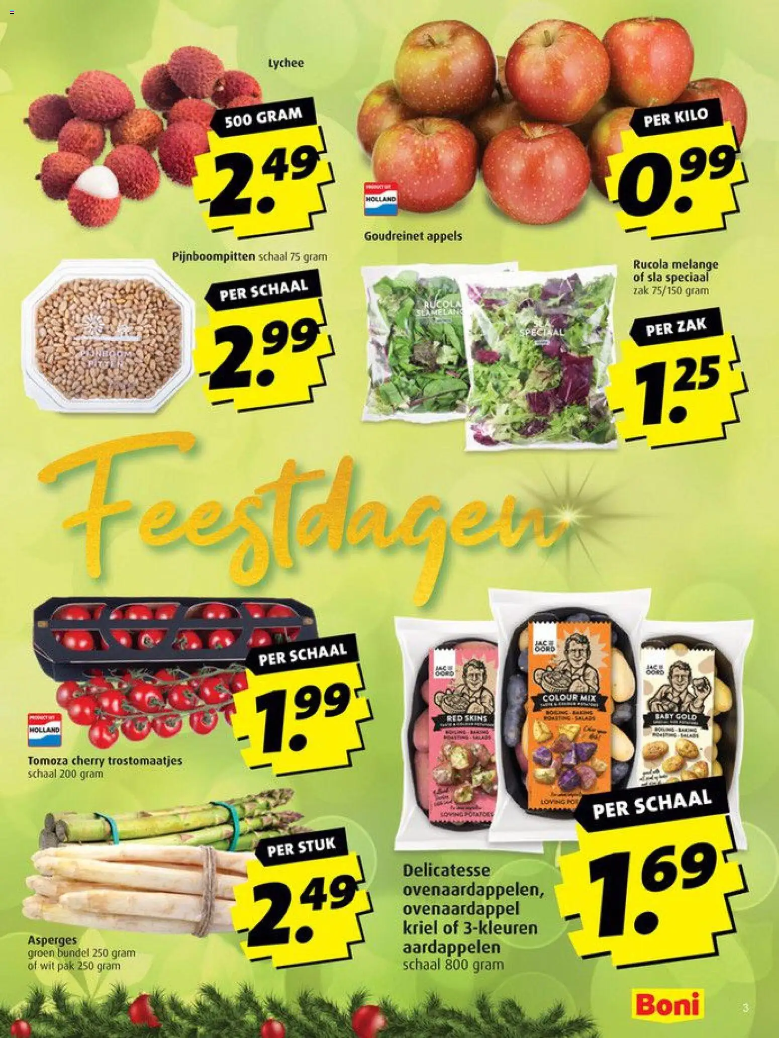 {H1} | Pagina: 3 | Producten: Sla, Asperges, Rucola, Appels