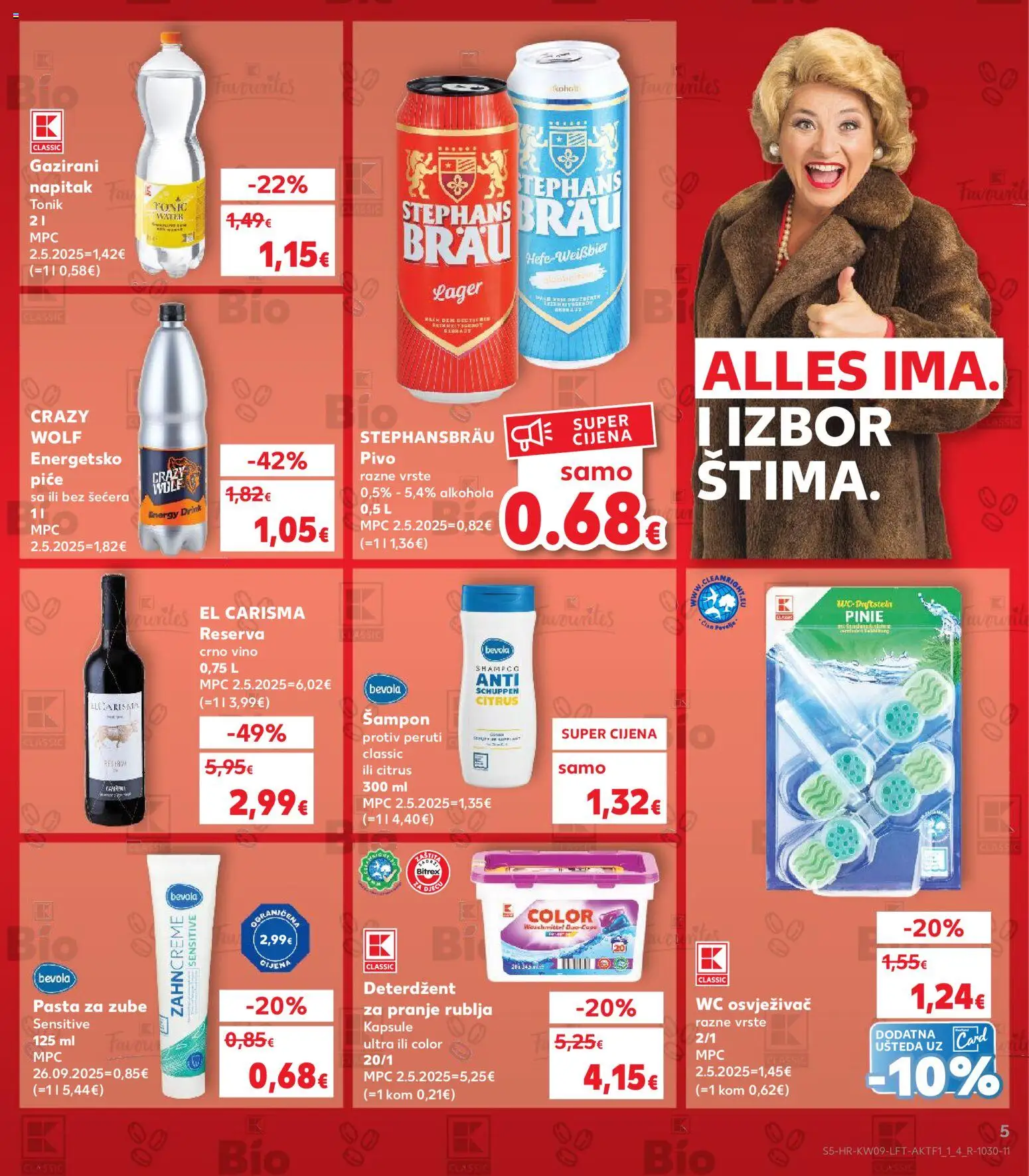 Kaufland katalog | vrijedi od 25.02.2026 | Stranica: 5 | Proizvodi: Šampon, Deterdžent, Crno vino, Tonic