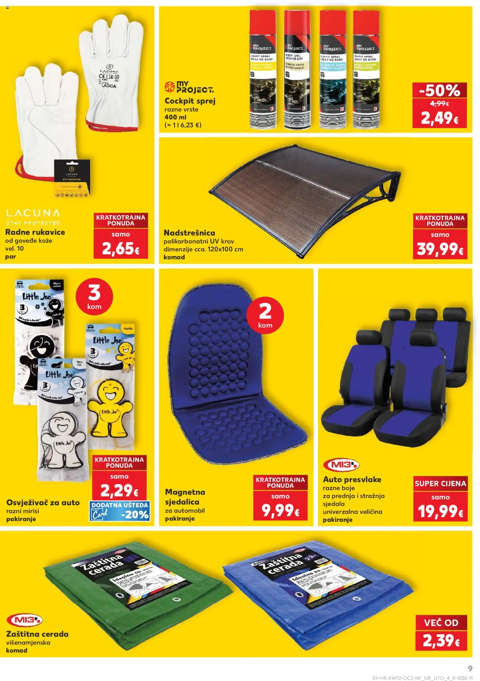 Kaufland katalog | vrijedi od 18.03.2026 | Stranica: 9 | Proizvodi: Auto presvlake, Rukavice