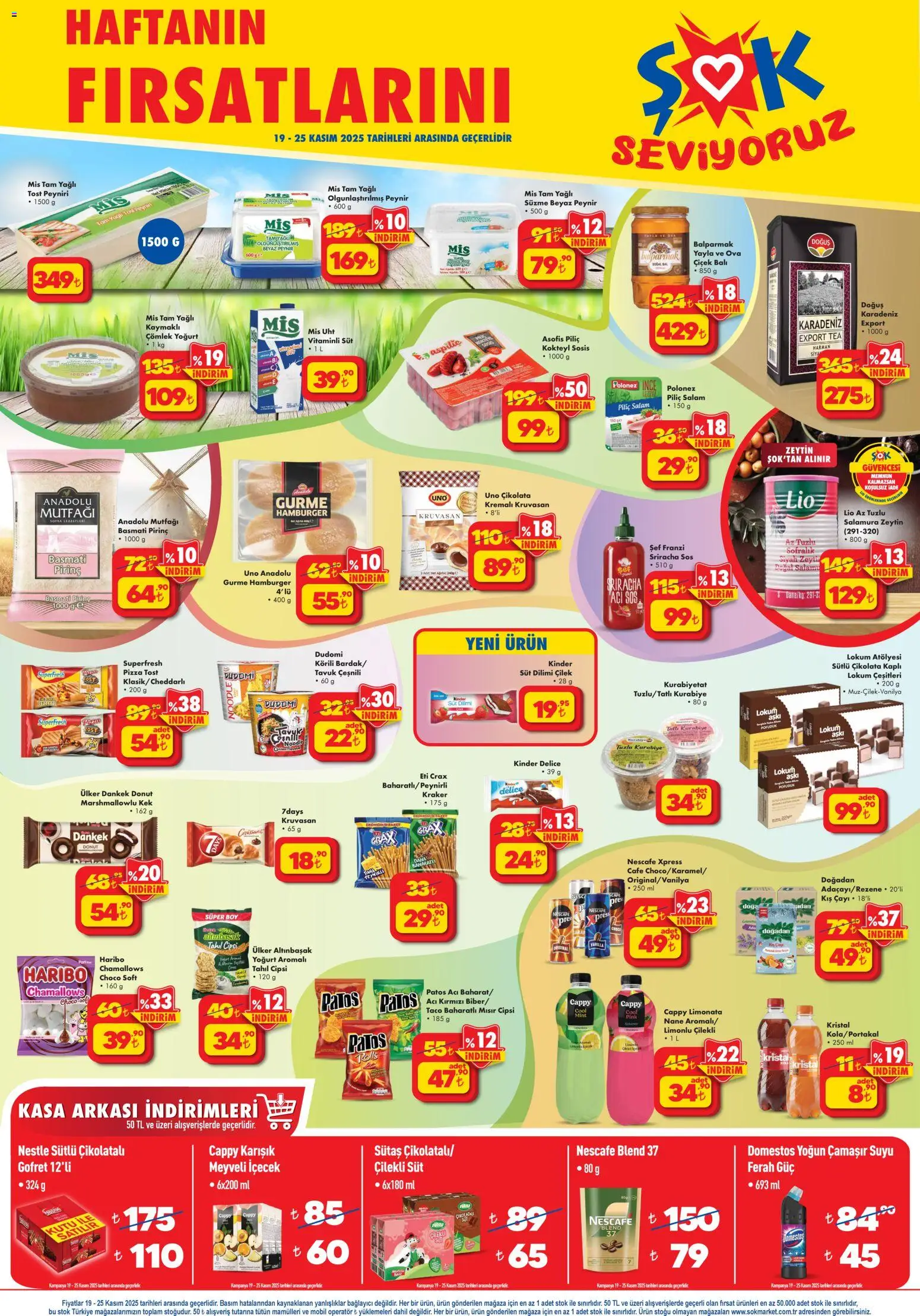 Şok Market aktüel ürünler kataloğu yayımlandı! Bu hafta 19 - 25 Kasım 2025 günü Şok Market indirimli ürünleri