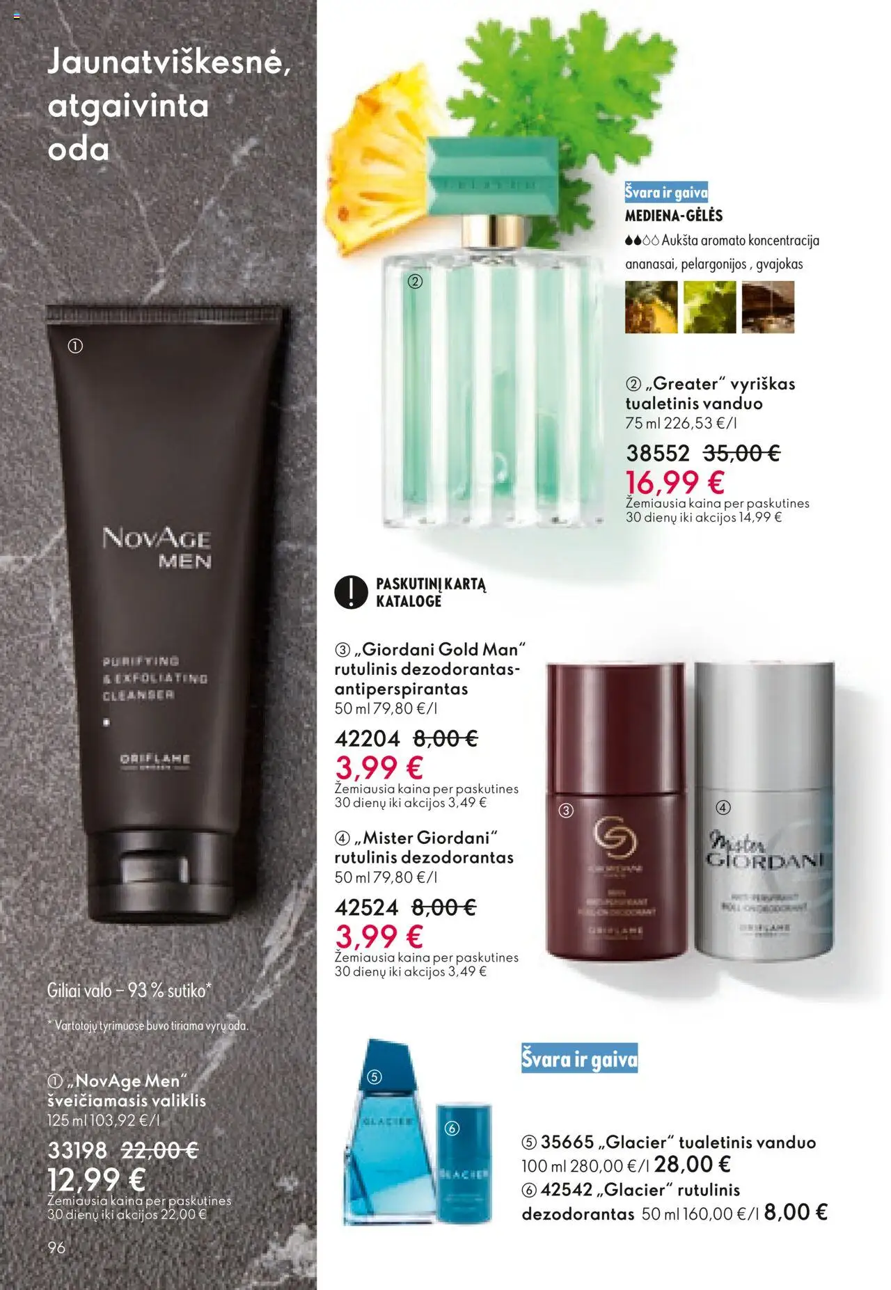 Oriflame akcijos nuo 14.09.2025 | Puslapis: 96 | Prekių: Rutulinis dezodorantas, Tualetinis vanduo, Dezodorantas, Antiperspirantas