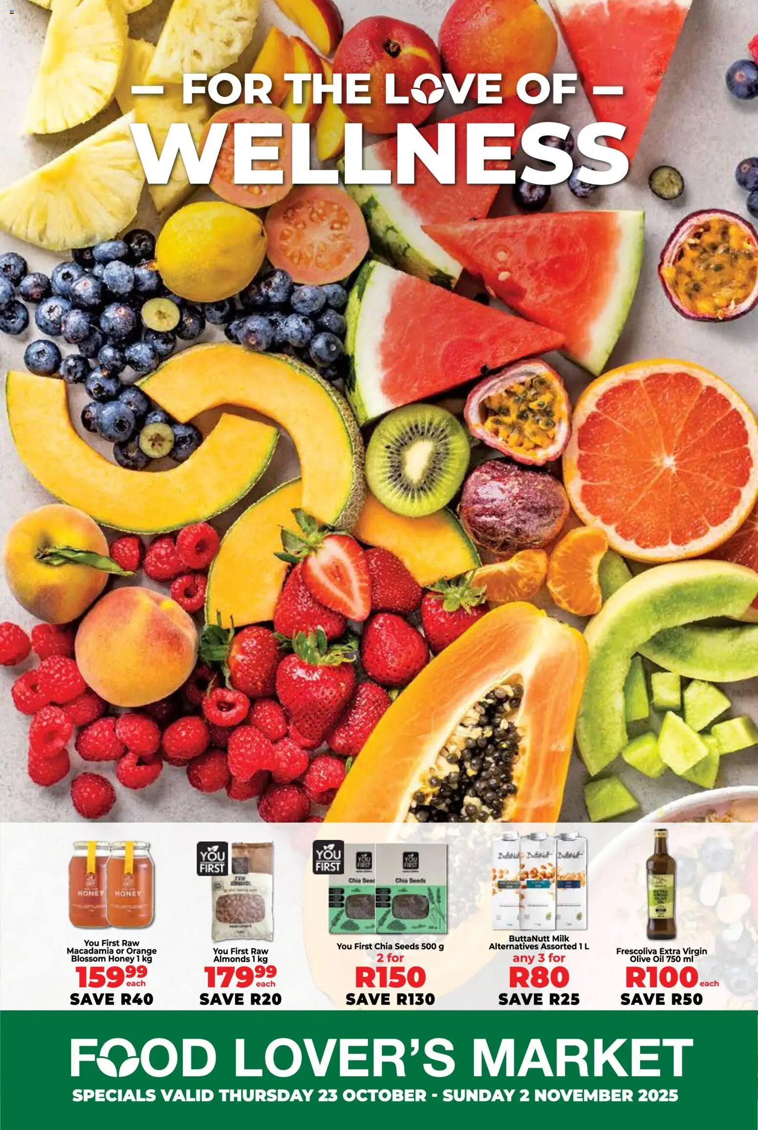 New Food Lover's Market catalogue – valid from 23.10.2025 | Page: 1 | Products: Milk, Oil