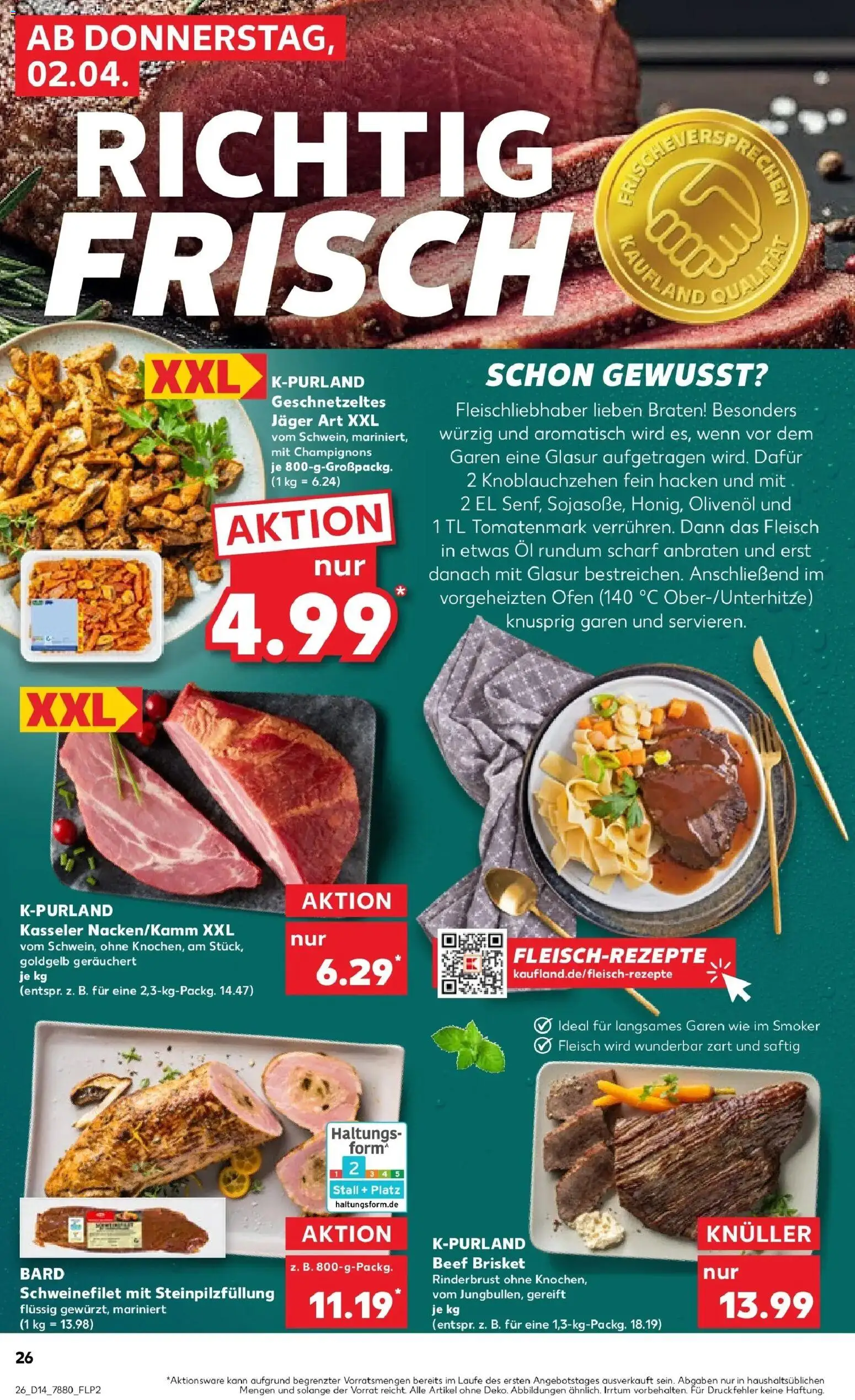 Kaufland Prospekt Northeim	 – gültig ab 30.03.2026 | Seite: 40 | Produkte: Ofen, Olivenol, Schweinefilet, Champignons