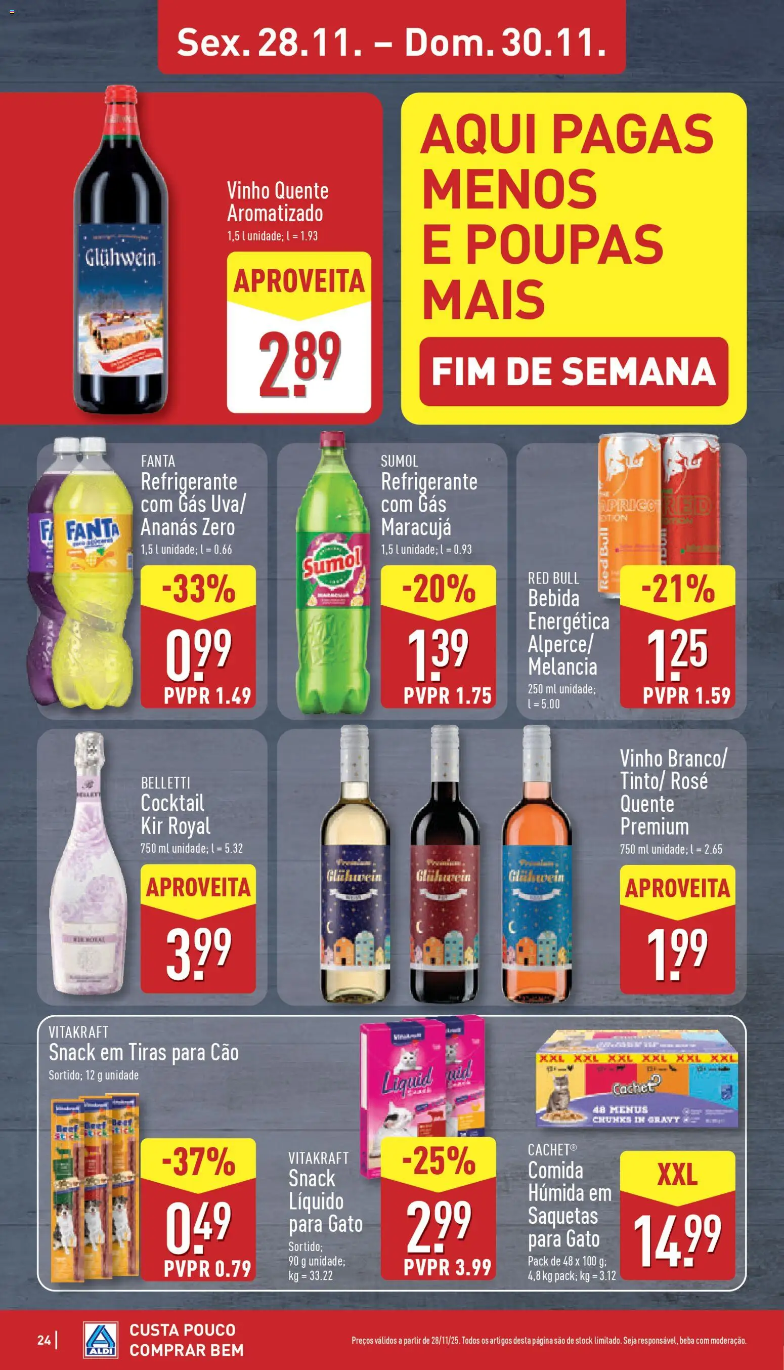 Aldi folheto │ válido de 24.11.2025 | Página: 24 | Produtos: Fanta, Vinho, Melancia, Bebida