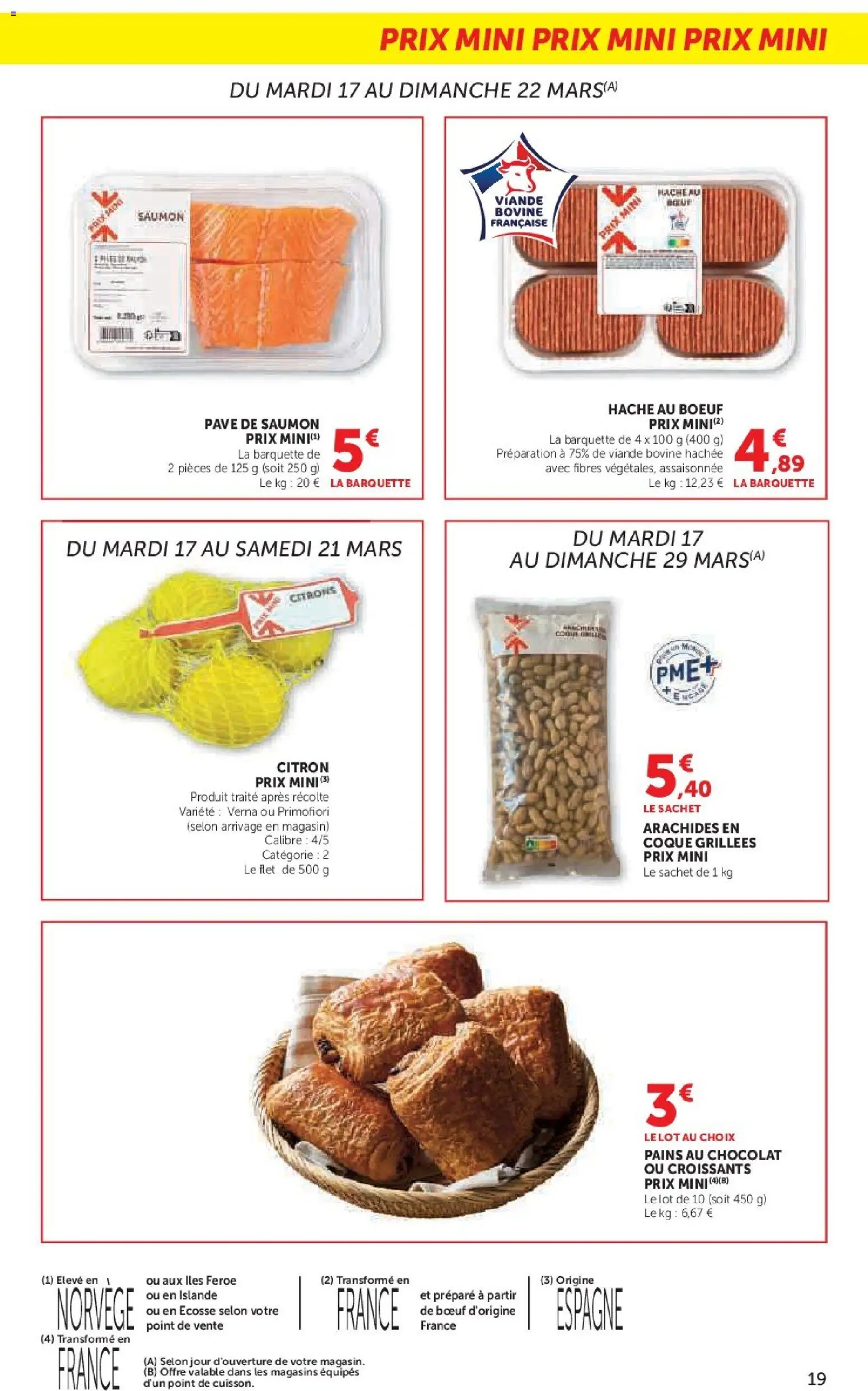 {H1} | Page: 19 | Produits: Pavé de saumon, Viande, Saumon, Viande bovine