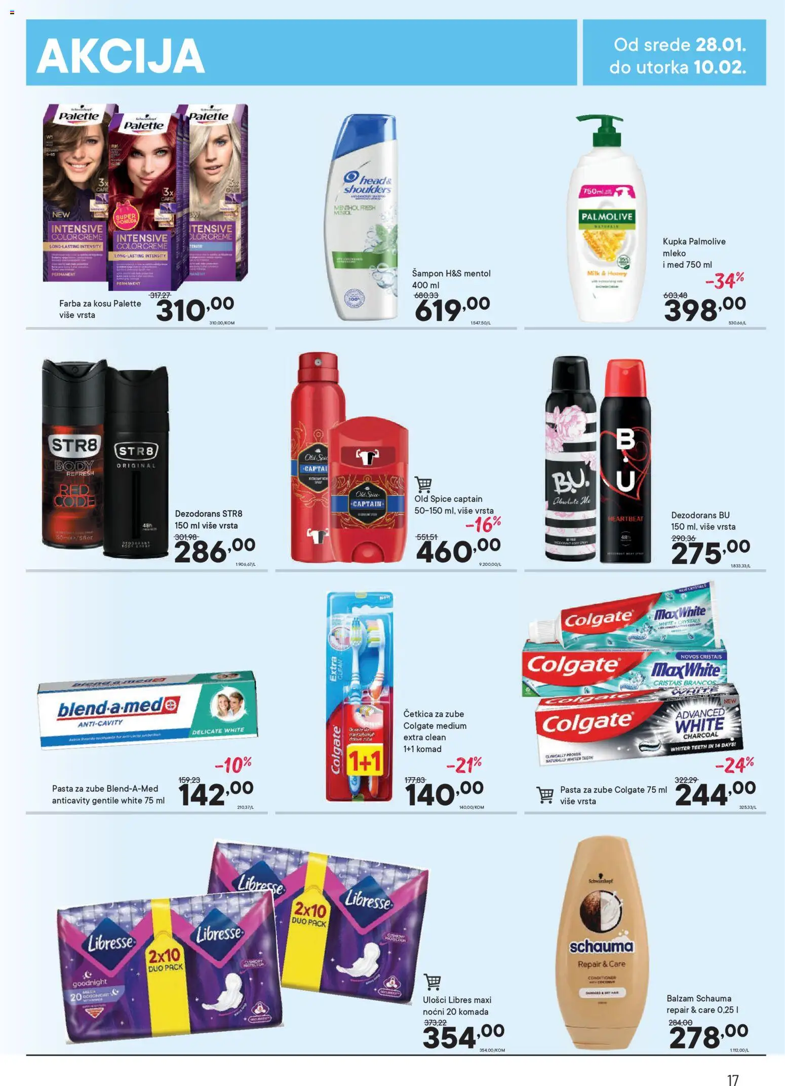 PerSu katalog - važi od 28.01.2026 | Strana: 17 | Proizvode: Colgate, Šampon, Farba za kosu, Četkica za zube