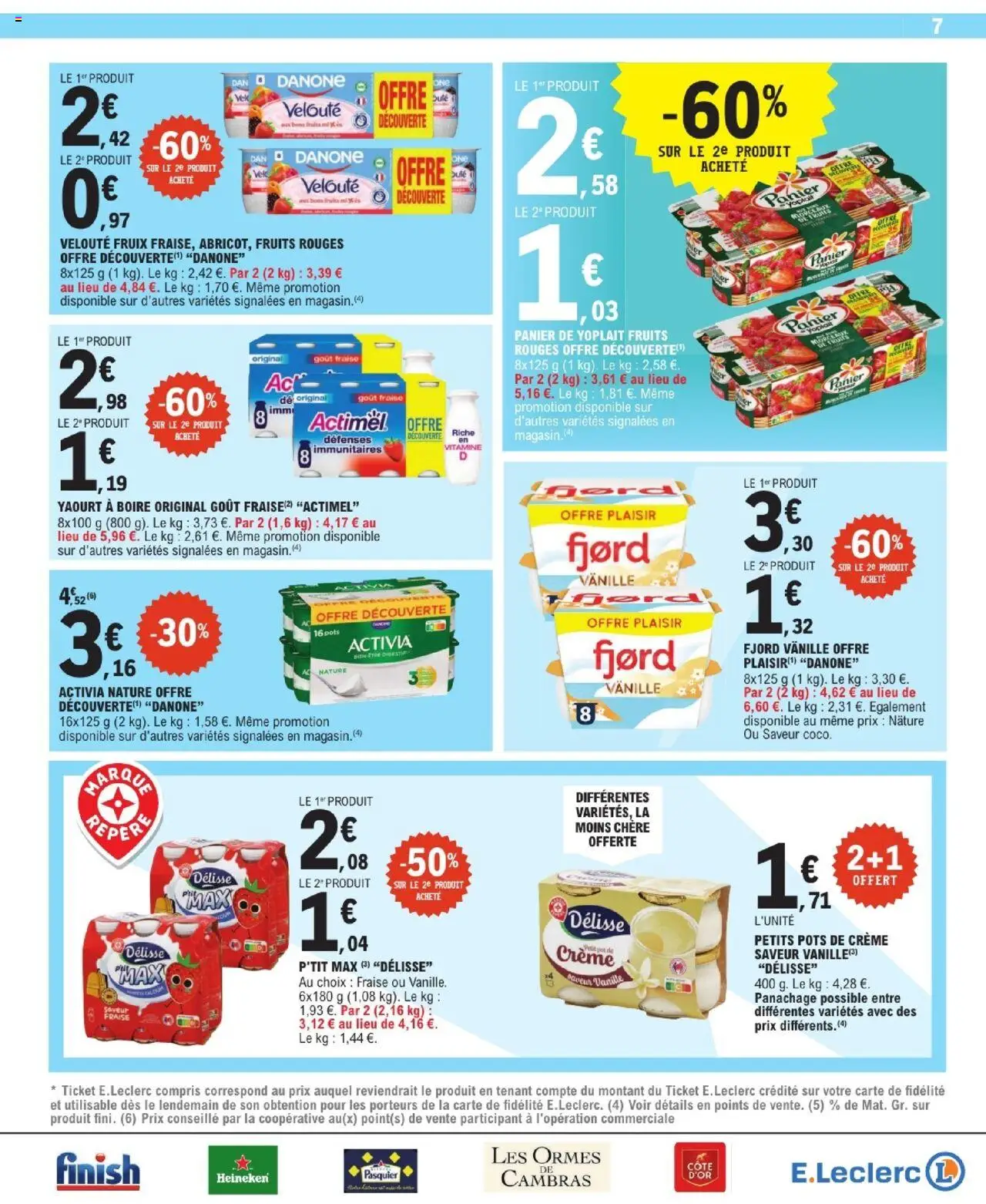  | Page: 7 | Produits: Fraise, Actimel, Panier, Yaourt