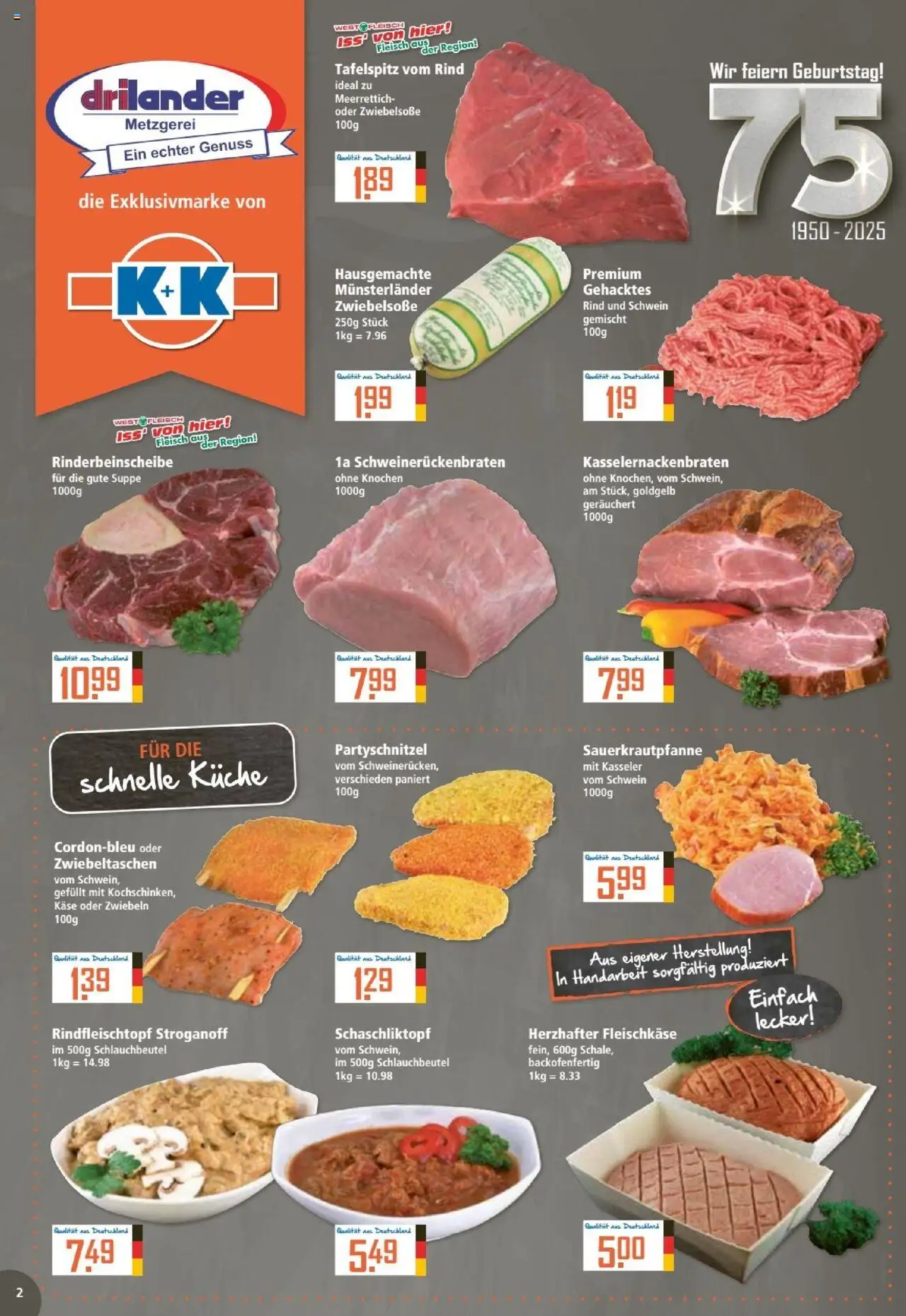 Klaas & Kock Prospekt – gültig ab 20.10.2025 | Seite: 2 | Produkte: Tafelspitz, Küche, Zwiebeln, Fleisch