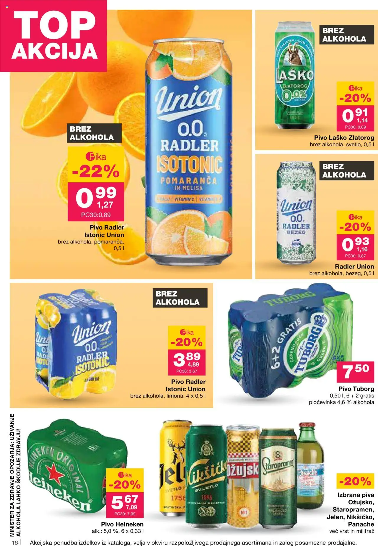 Mercator katalog │ velja od 14.08.2025 | Stran: 18 | Izdelki: Falafel, Radler, Pivo