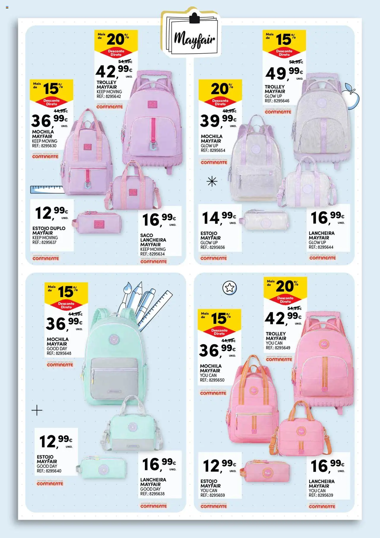 Continente - Regresso às Aulas: Regressamos com tudo │ válido de 12.08.2025 | Página: 8 | Produtos: Mochila