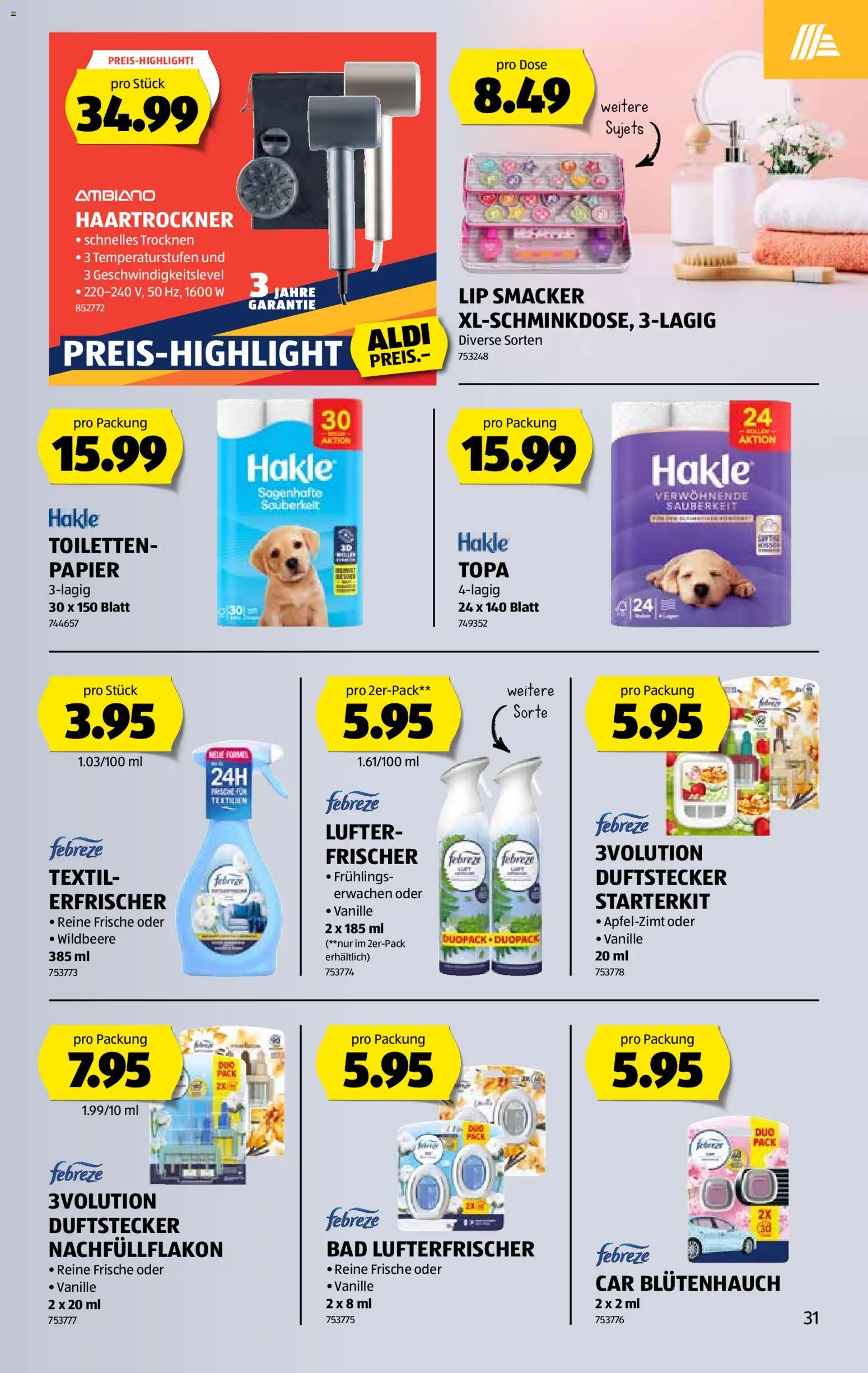 Aldi aktionen – gültig ab 26.03.2026 | Seite: 32 | Produkte: Haartrockner, Bad