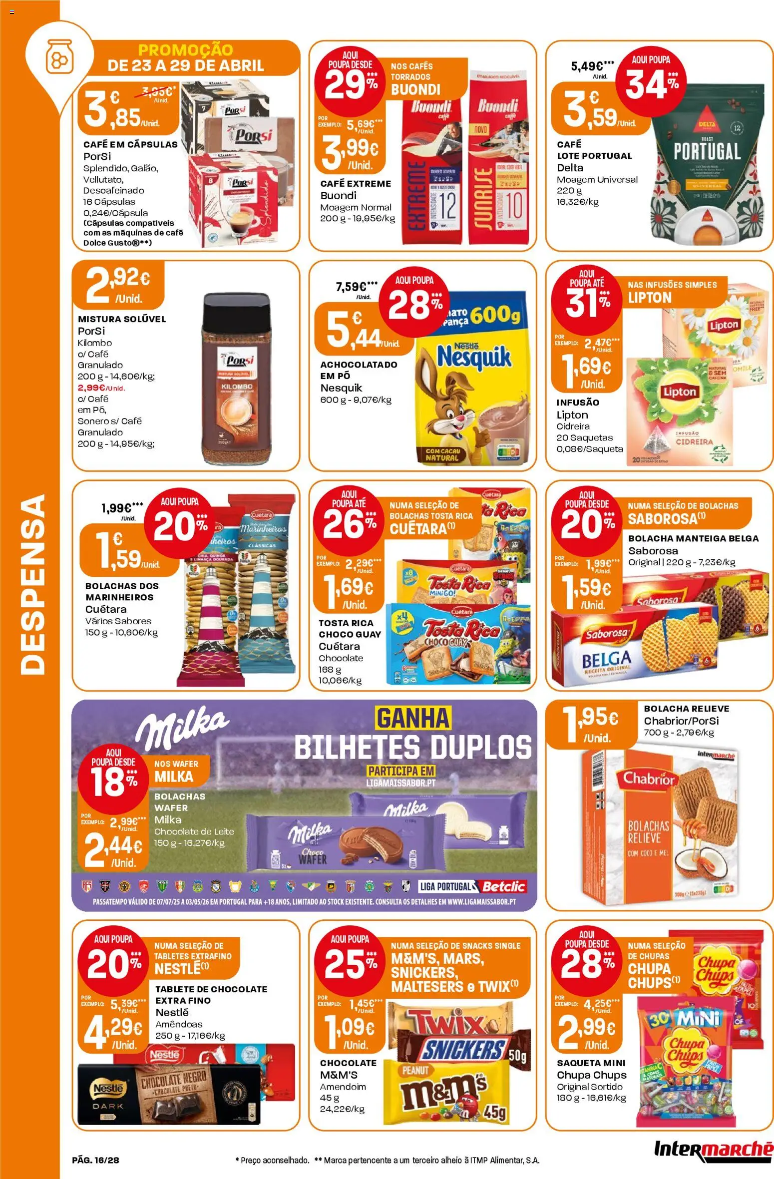 Intermarché Folheto Contact │ válido de 23.04.2026 | Página: 16 | Produtos: Amêndoas, Quinoa, Café, Mel
