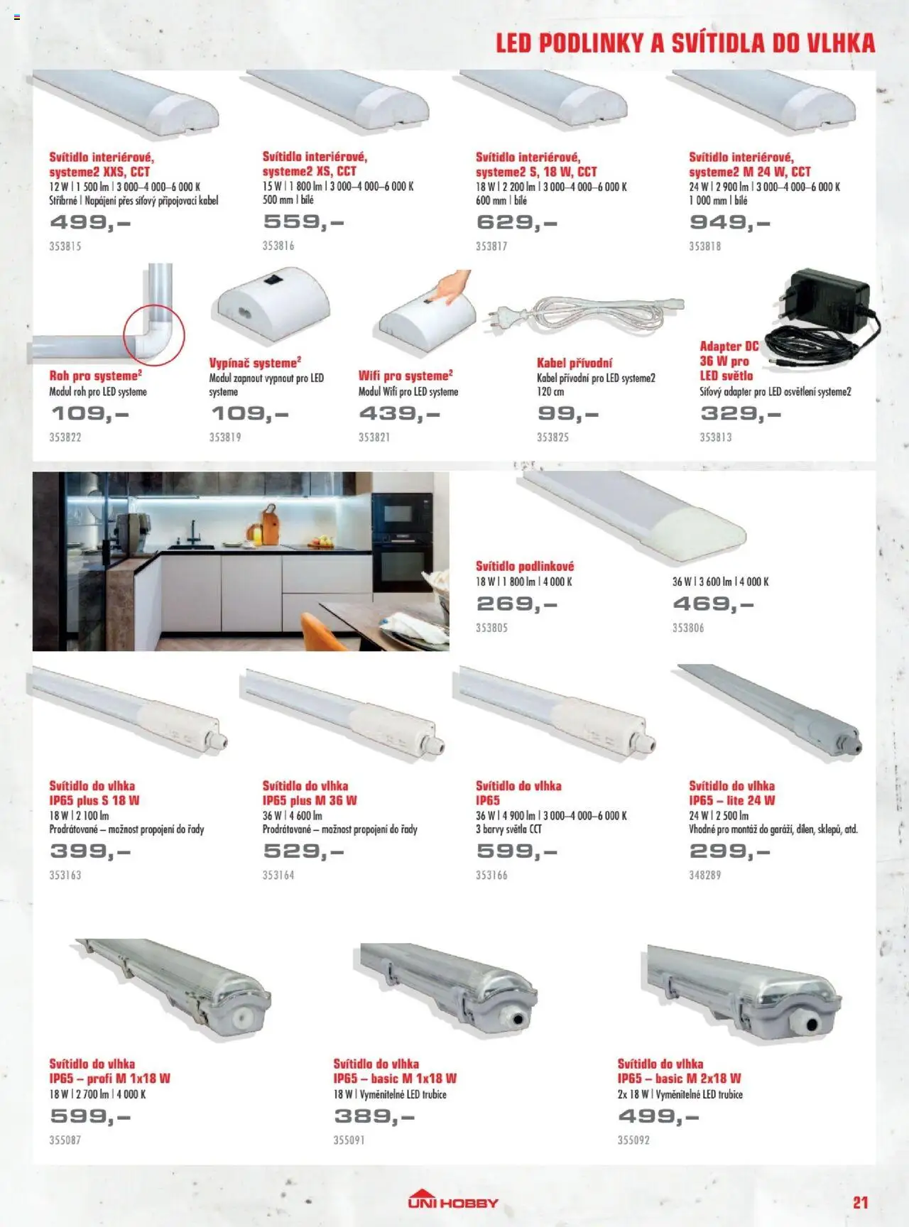 Uni Hobby katalog - Osvětlení od 03.10.2025 | Strana: 21 | Produkty: Kabel, Vypínač, Barvy, LED