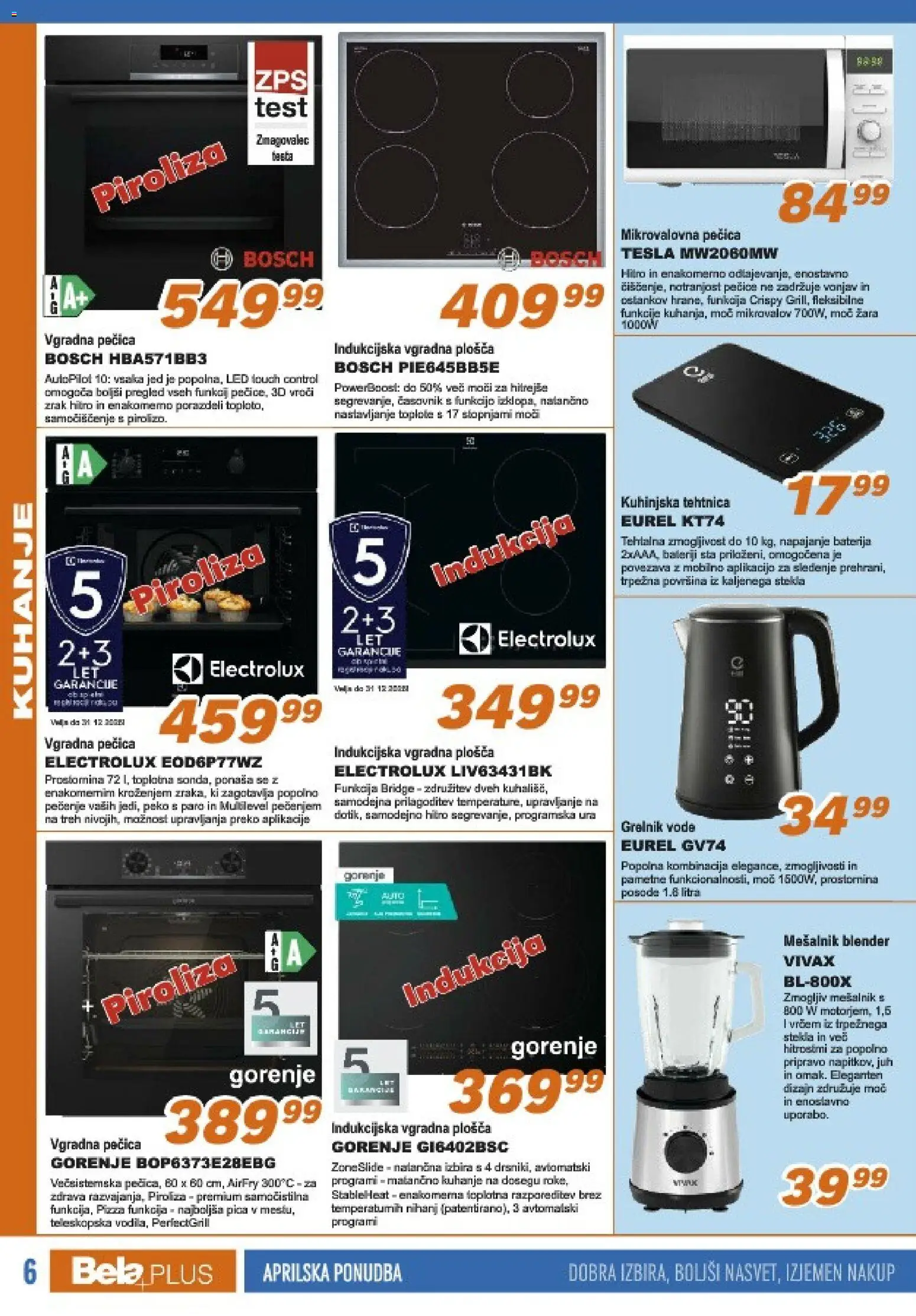 Novi Bela plus katalog ponudbe – veljaven od 16.04.2026 | Stran: 6 | Izdelki: Ura, Mesalnik, Pica, Časovnik