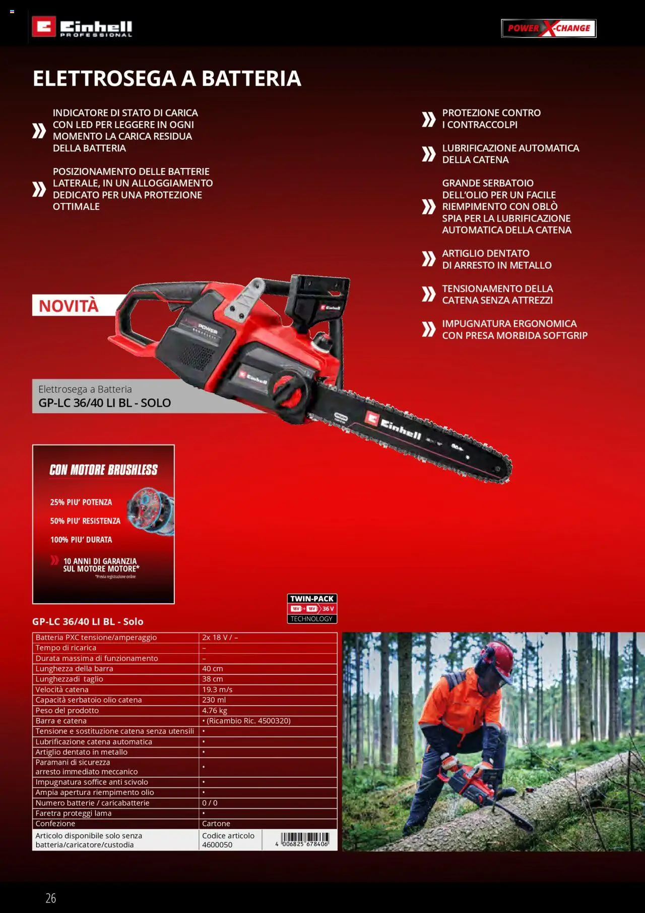 Volantino Einhell del 01.02.2025 | Pagina: 26 | Prodotti: Scivolo, Presa, Batterie, Caricabatterie