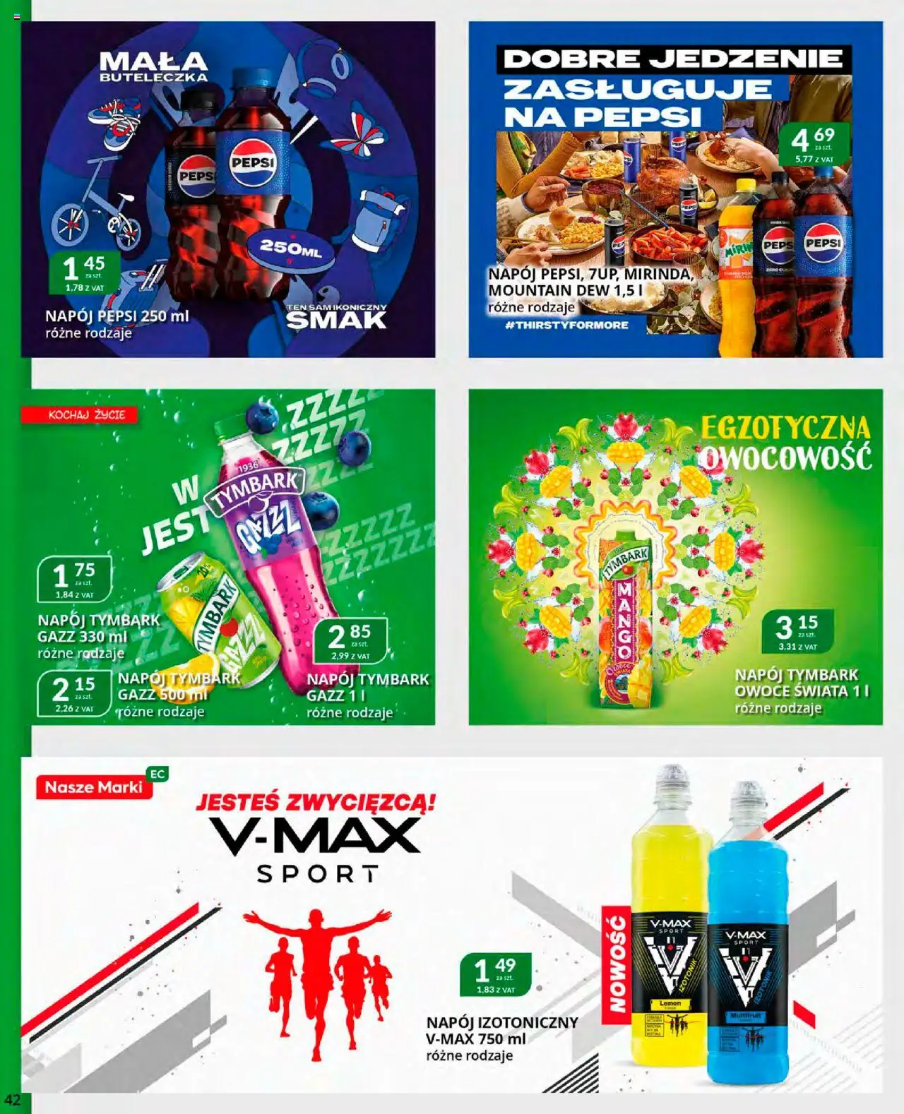 Eurocash Gazetka od 20.10.2025 | Strona: 42 | Produkty: Pepsi, Owoce