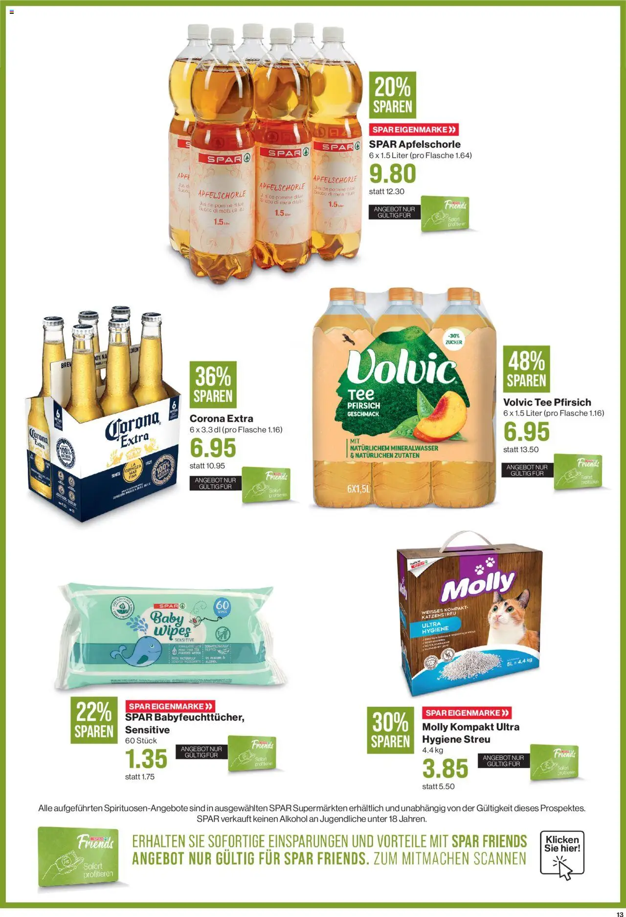 SPAR Aktionen ab 24.07.2025 | Seite: 13 | Produkte: Mineralwasser, Tee, Pfirsich, Zucker
