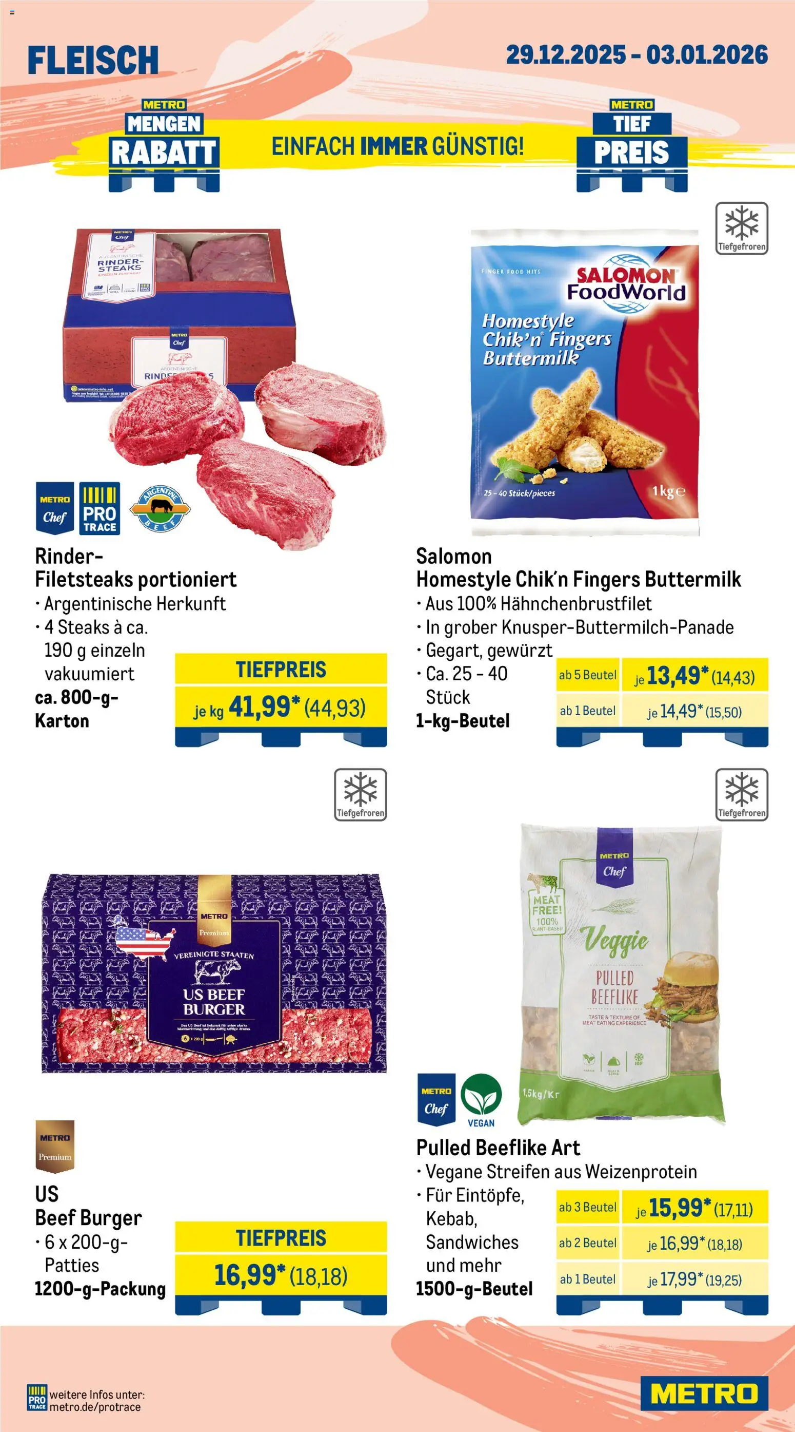 Metro Prospekt 	 – gültig ab 29.12.2025 | Seite: 4 | Produkte: Burger, Fleisch