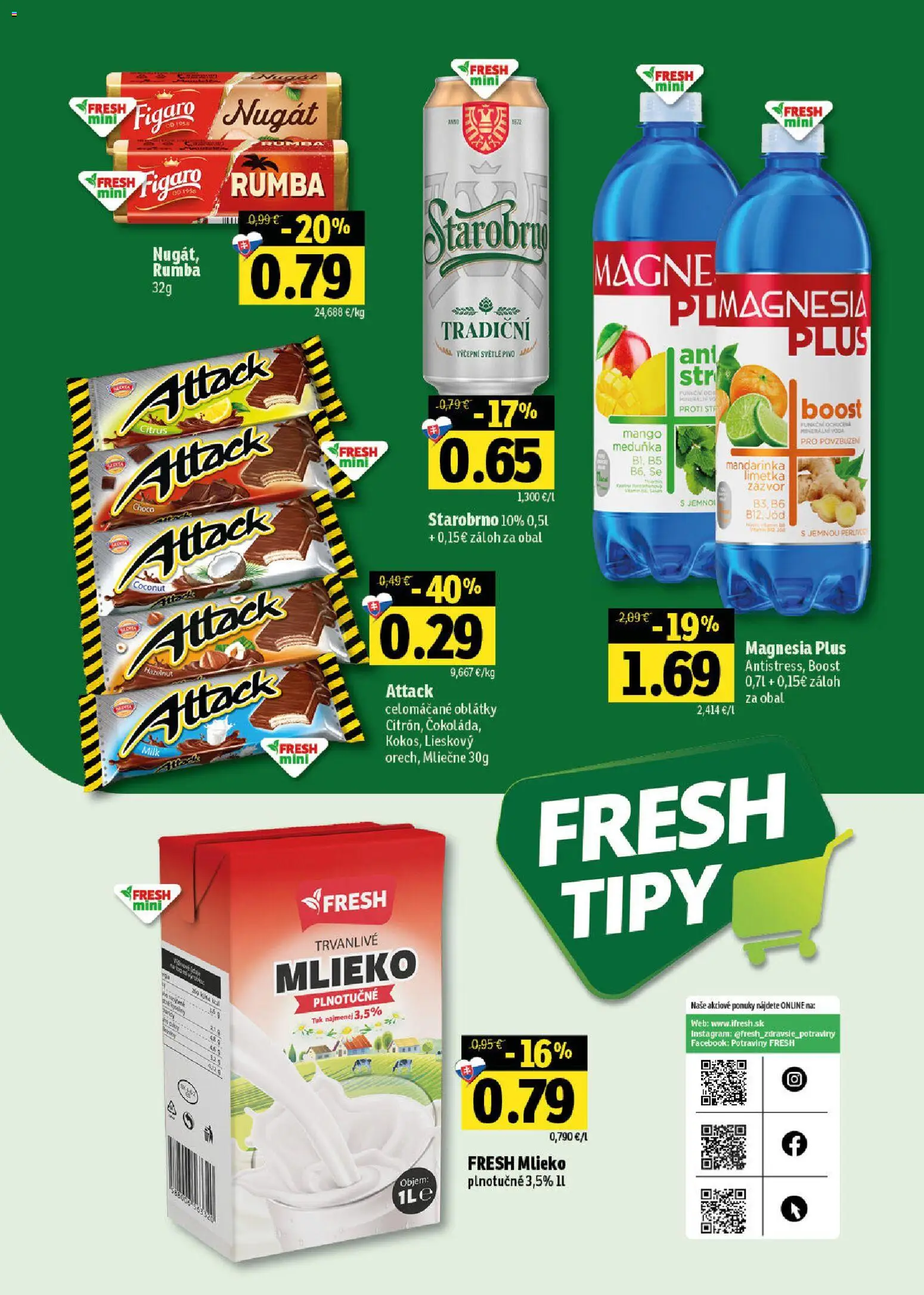 Nové Fresh akcie – leták je platný od 09.04.2026 | Strana: 46 | Produkty: Mlieko, Zázvor, Mango, Trvanlivé mlieko