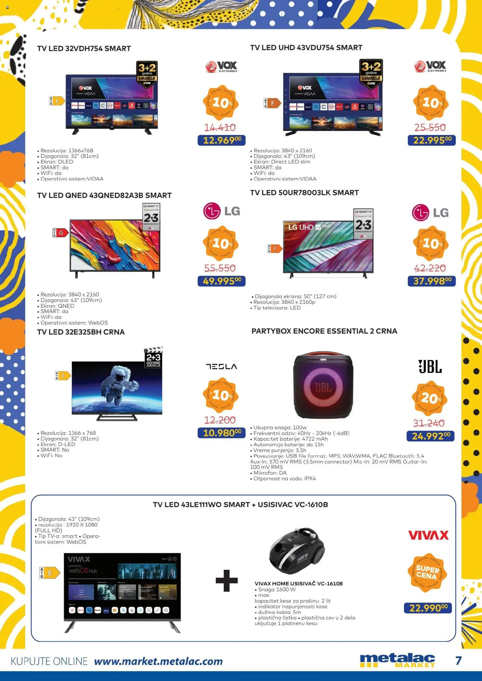 Metalac Market katalog - važi od 01.11.2025 | Strana: 7 | Proizvode: Usisivač, Četka, Mikrofon, Baterije