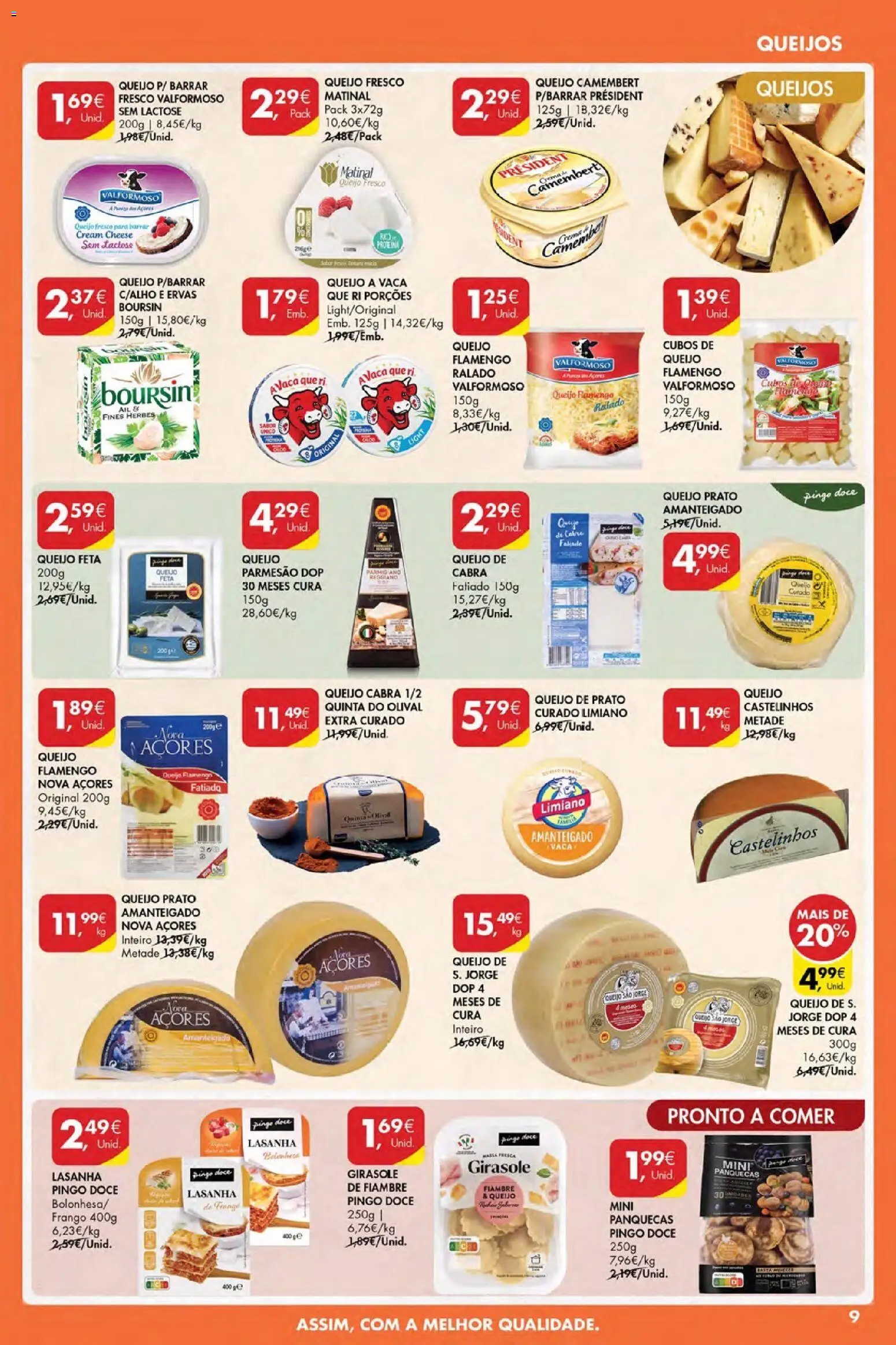 Pingo Doce Poupe Esta Semana Açores │ válido de 07.01.2026 | Página: 9 | Produtos: Frango, Panquecas, Lasanha, Queijo feta