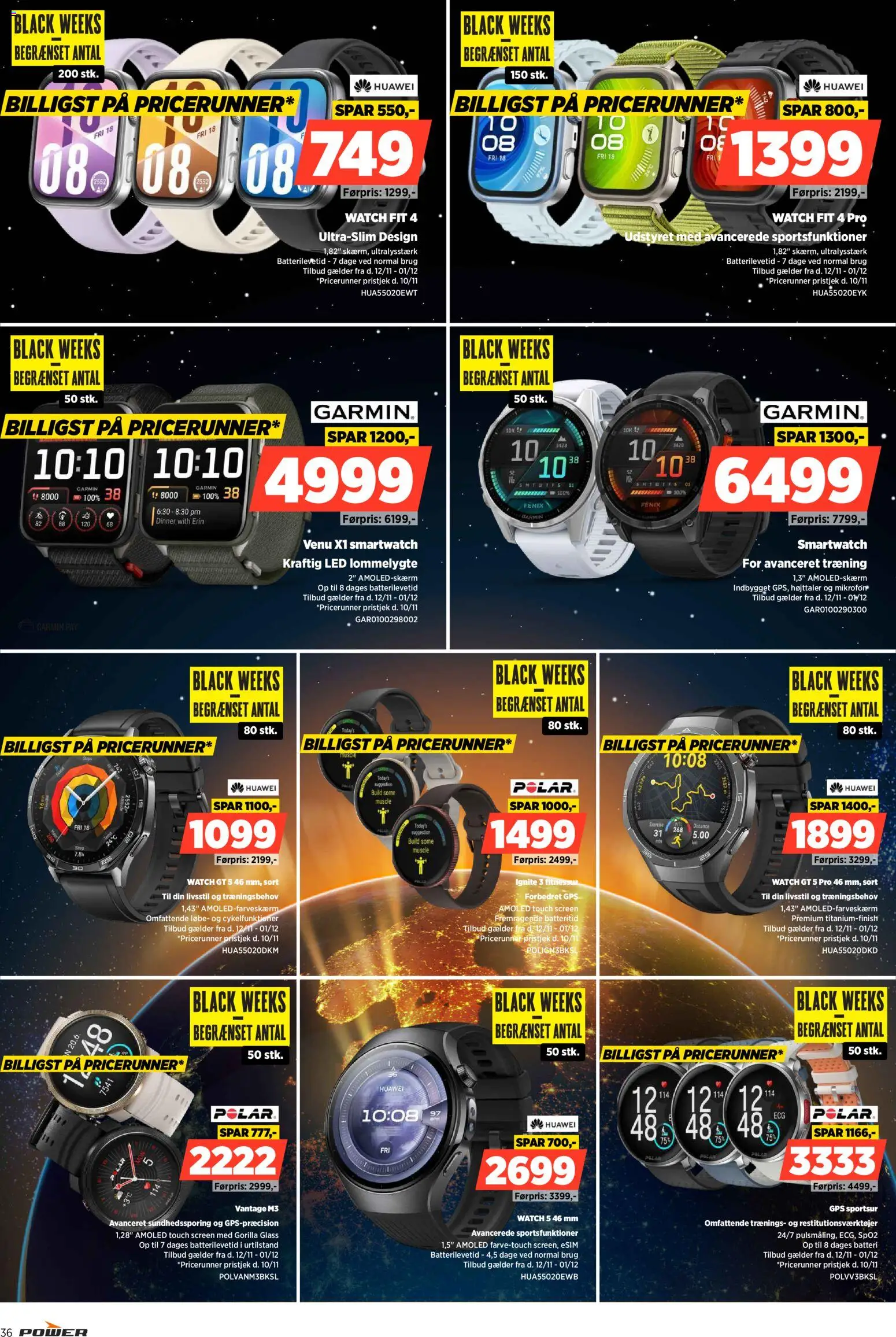 Power tilbudsavis – gyldig fra 12.11.2025 | Side: 36 | Produkter: GPS, Mikrofon, Batteri, Smartwatch